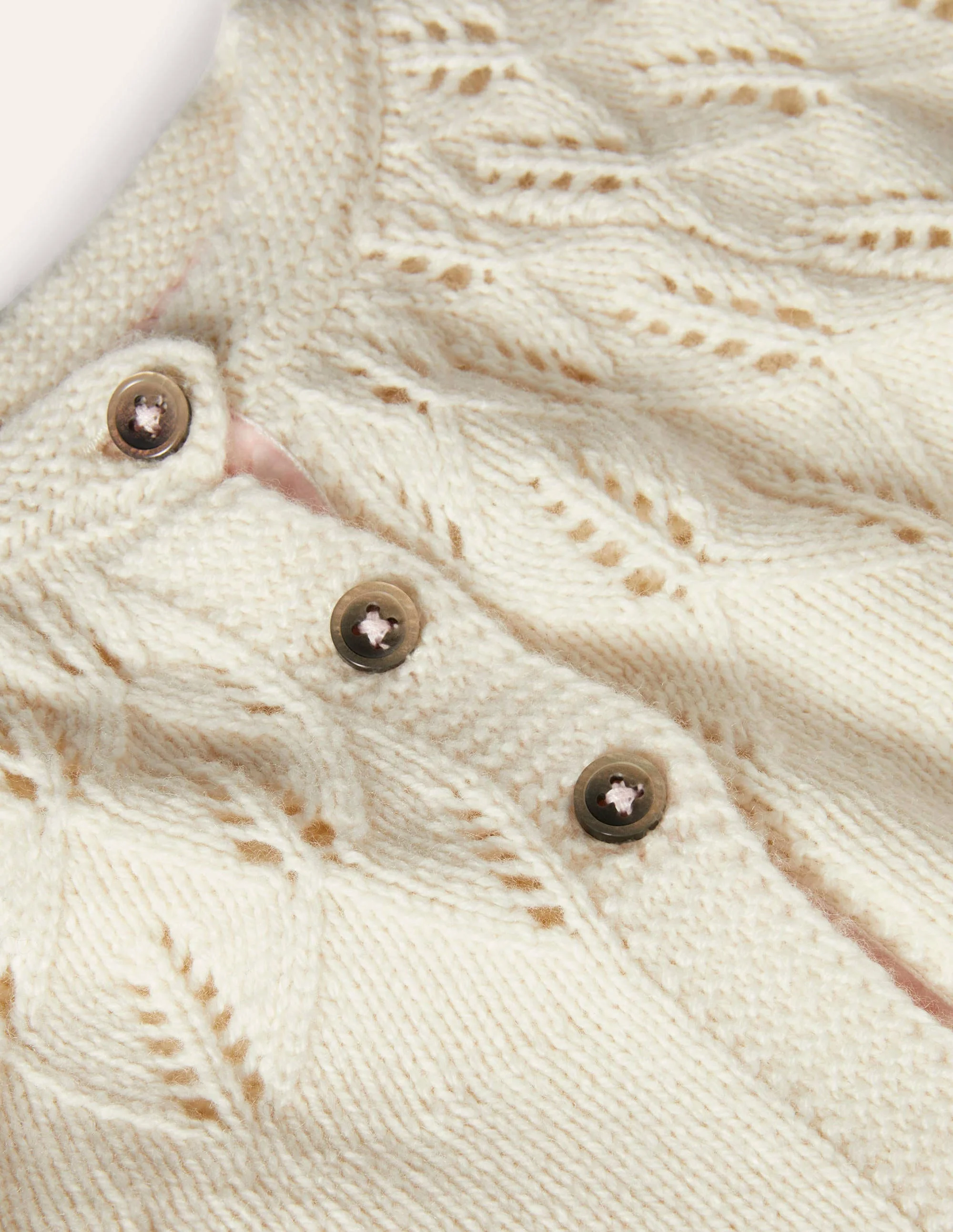 Alltagstauglicher strukturierter Cardigan-Ecru Meliert - Image 3