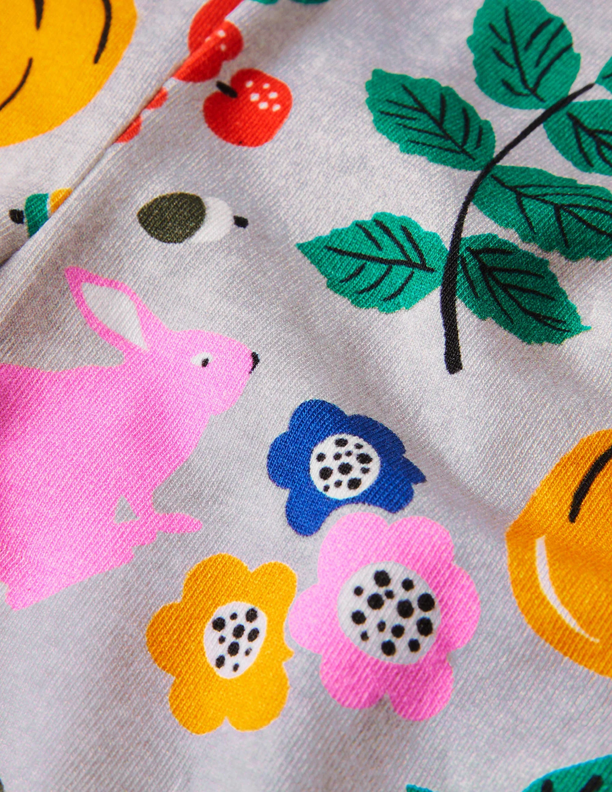 Baby-Leggings-Grau Meliert, Waldfreunde - Image 3