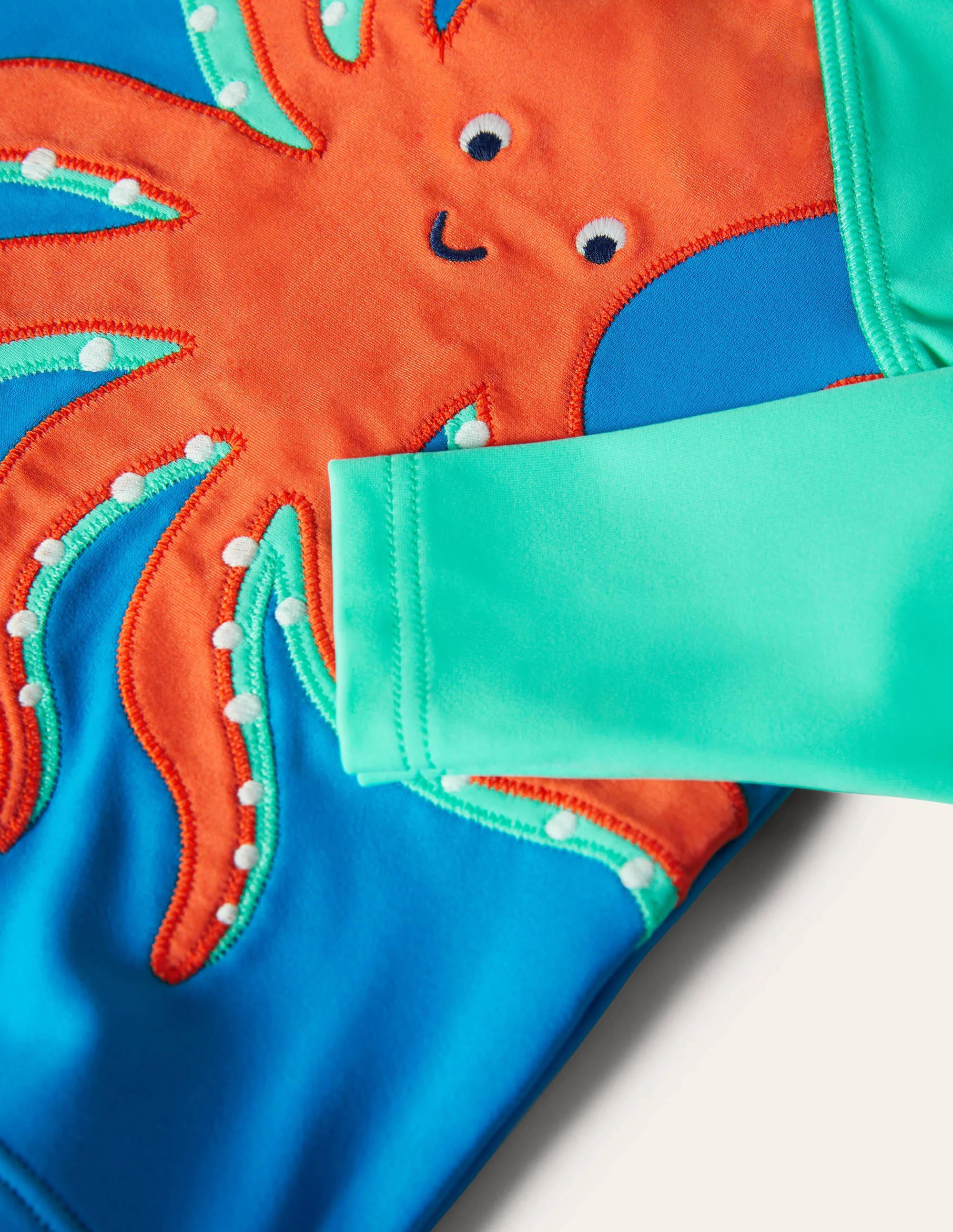 Badeset mit USF-Langarmshirt-Tropisches Grün, Oktopus - Image 3