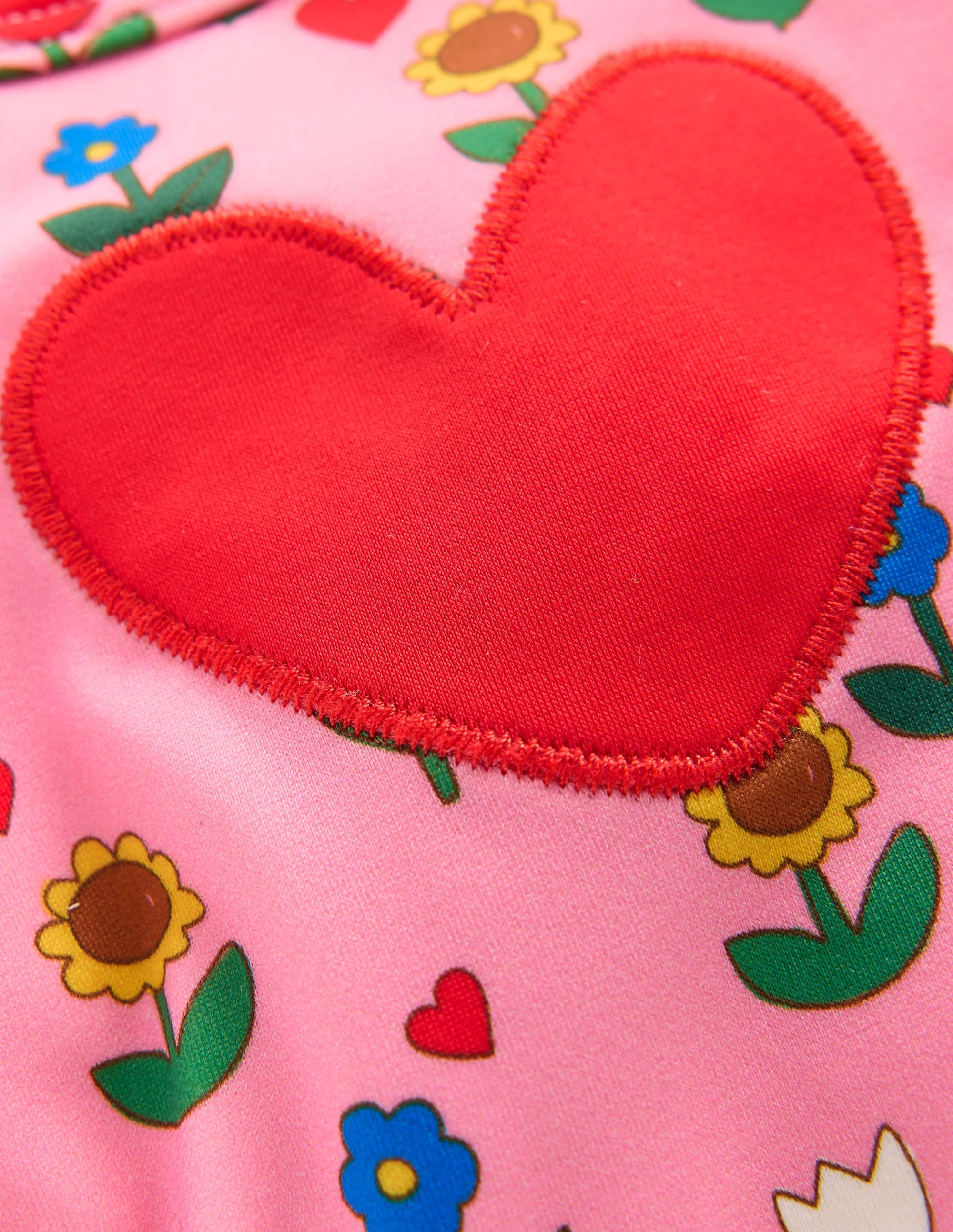 Badeshirt-Set mit Logo-Rosa Blumengarten - Image 3