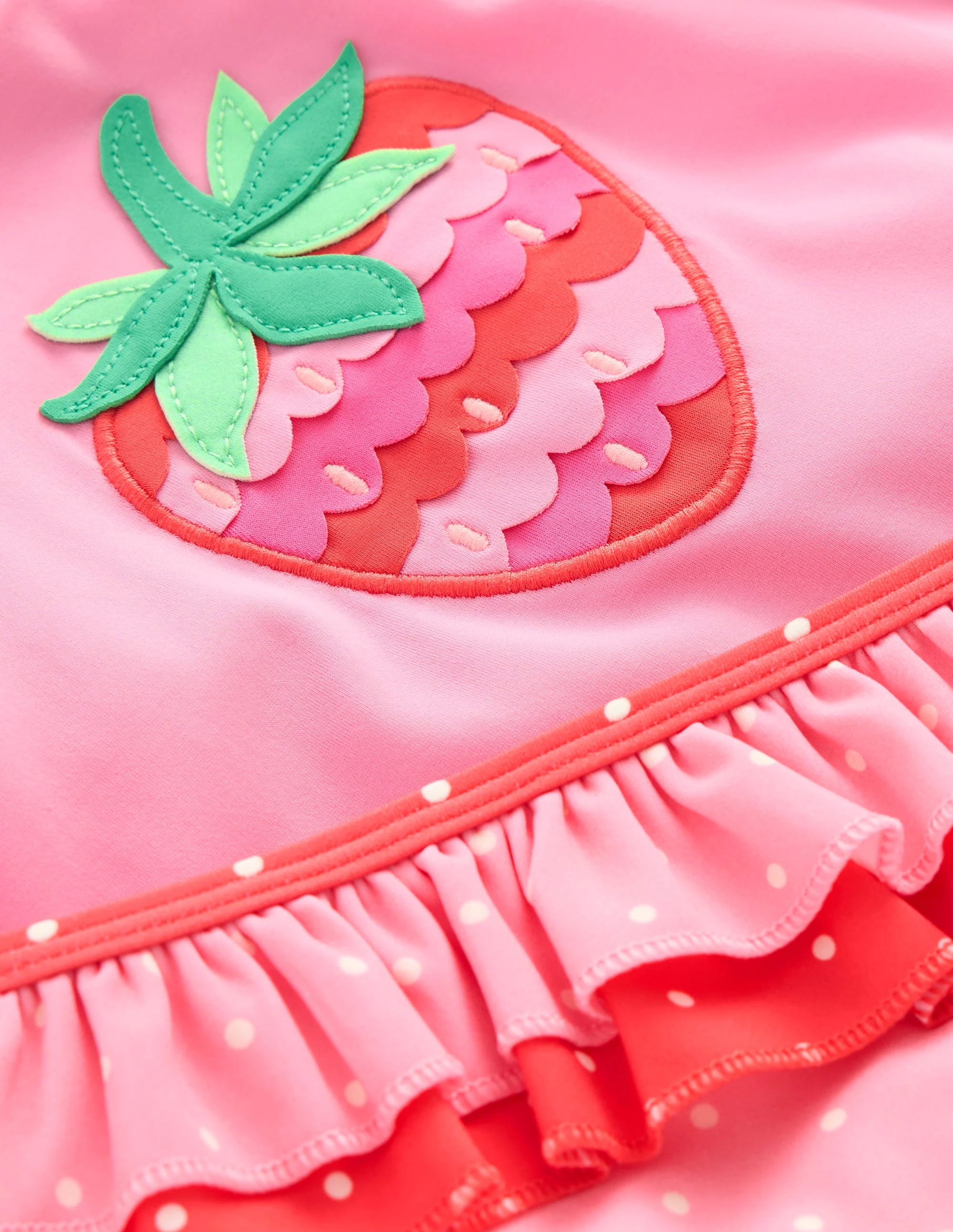 Badeshirt-Set mit Rüschen-Kaugummirosa Erdbeere - Image 3