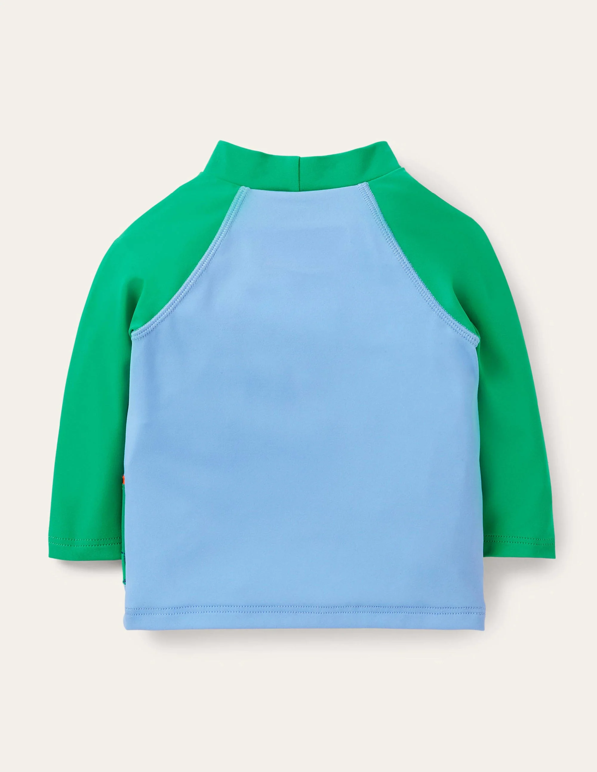 Badeshirt-Surfbrett-Blau, Dinoszene - Image 2