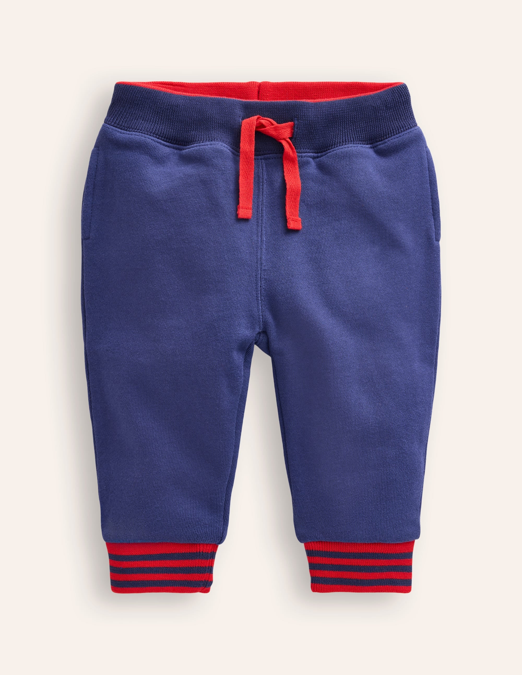 Basic-Jerseyhose-Aristocratic Blue/ Ivory Stripe