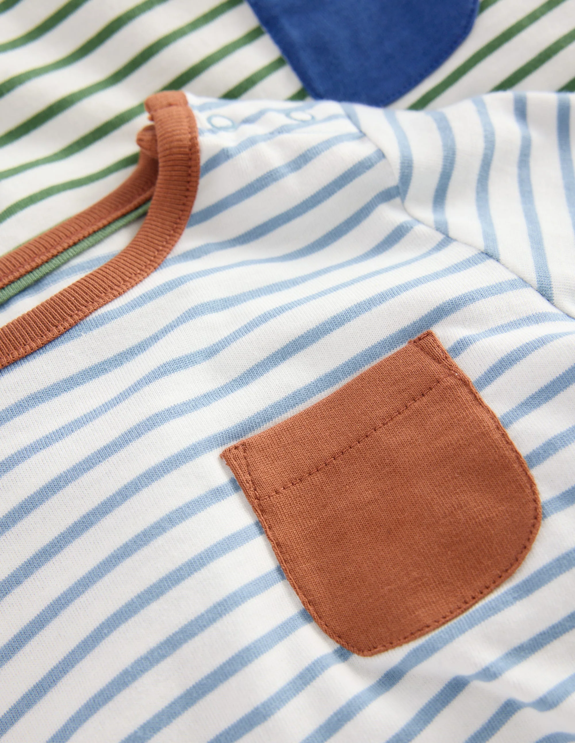 Baumwoll-Langarmshirts im Doppelpack-Ackerbohnengrün/Pink, Gestreift - Image 3