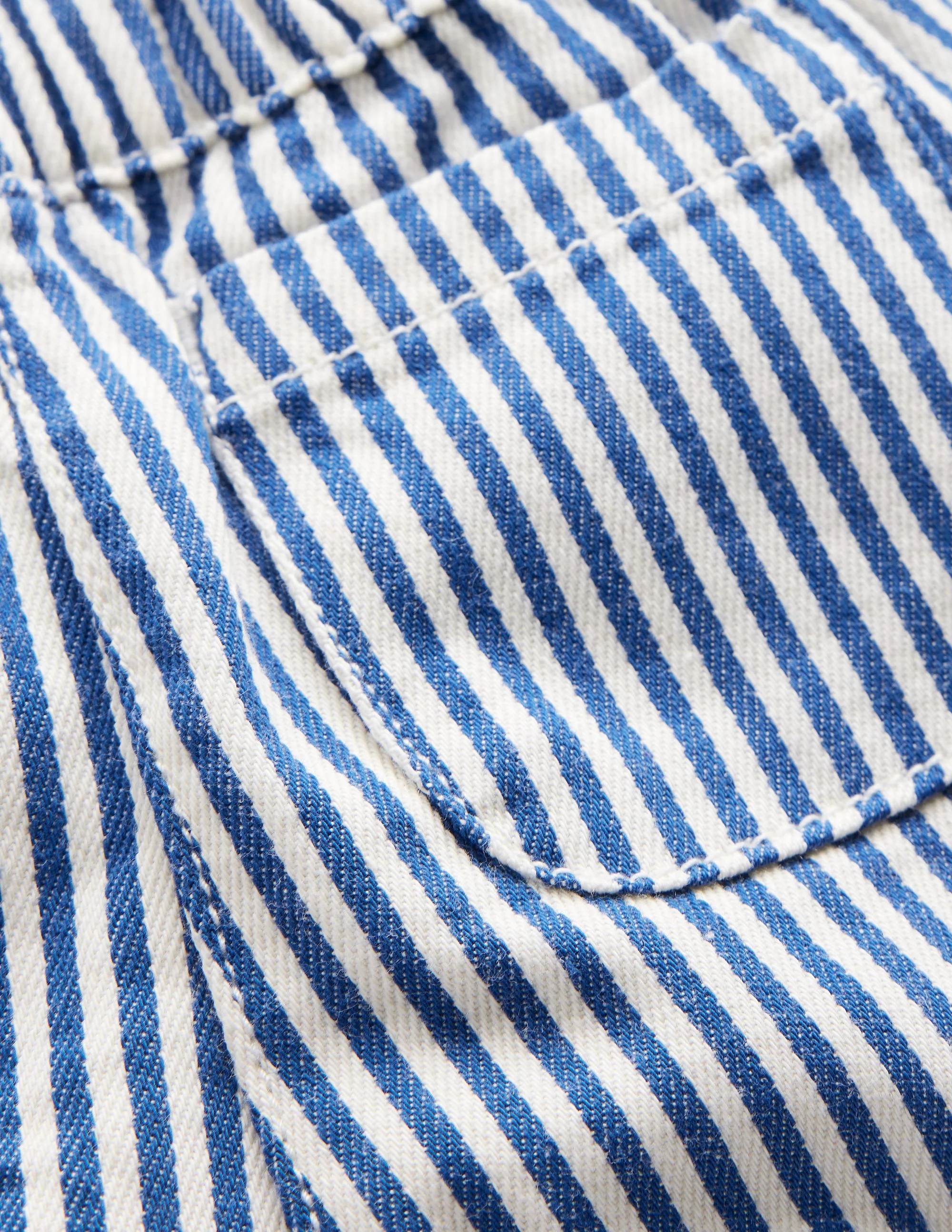 Baumwollhose zum Hineinschlüpfen-Blau und Naturweiß Gestreift - Image 3