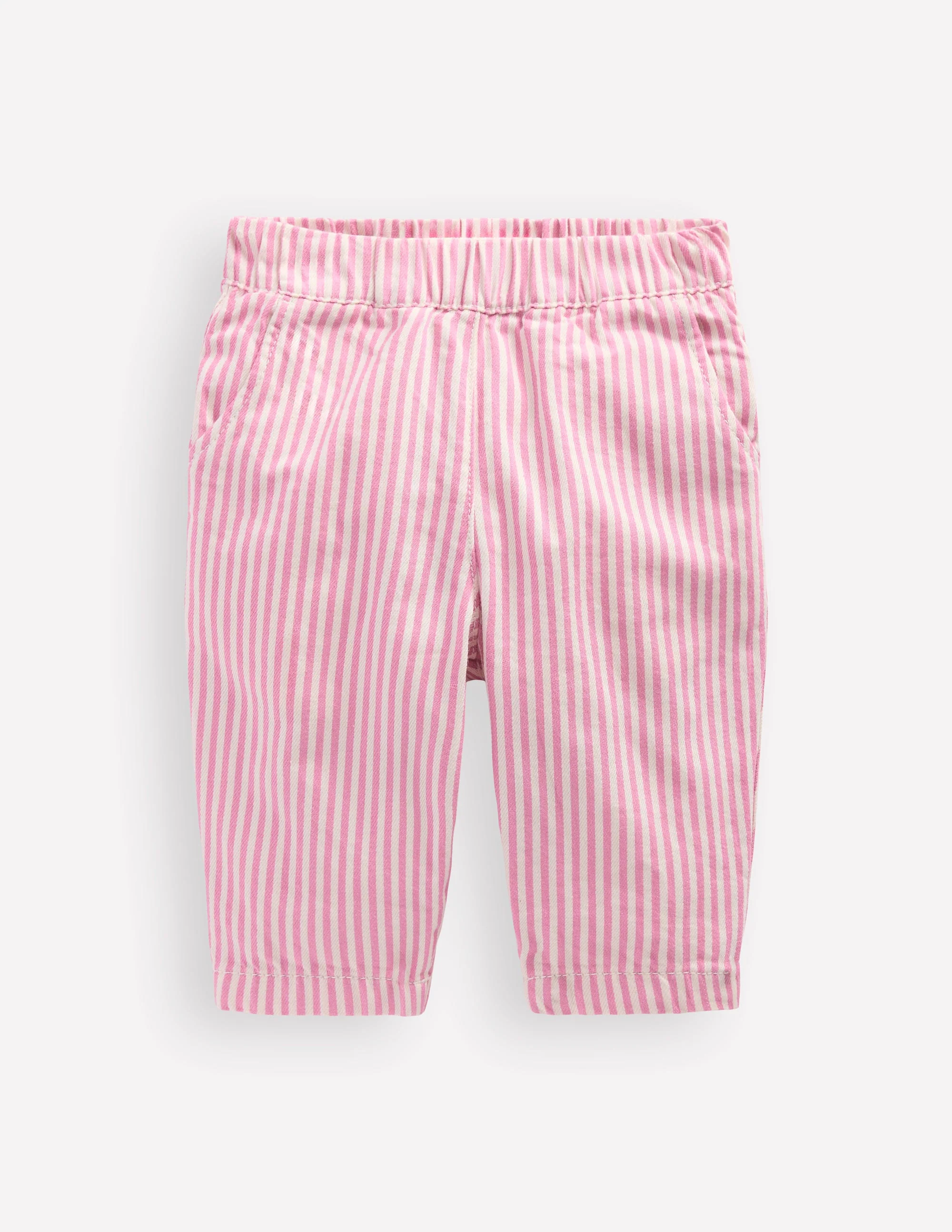 Baumwollhose zum Hineinschlüpfen-Rosa mit Streifen