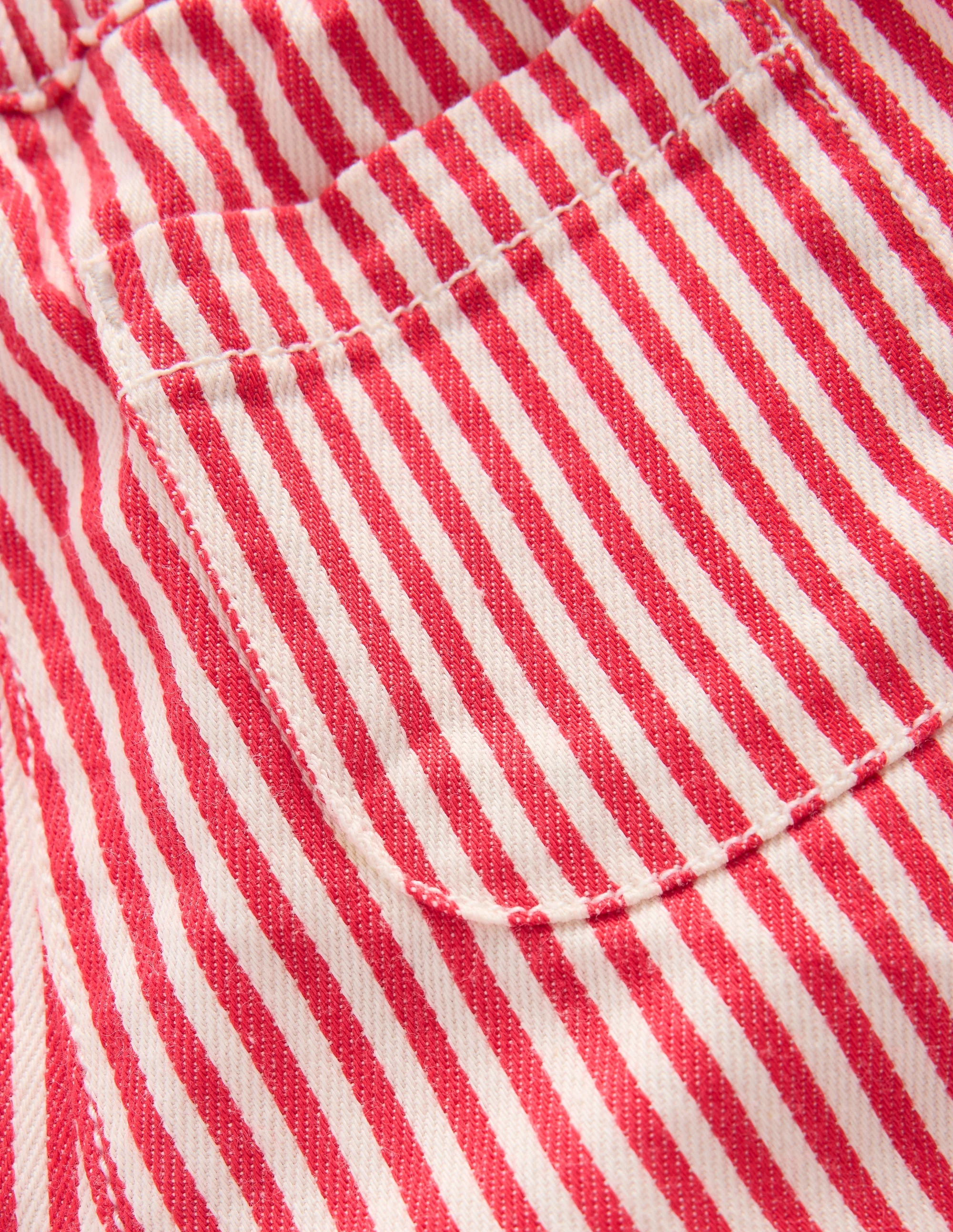 Baumwollhose zum Hineinschlüpfen-Rot mit Streifen - Image 3