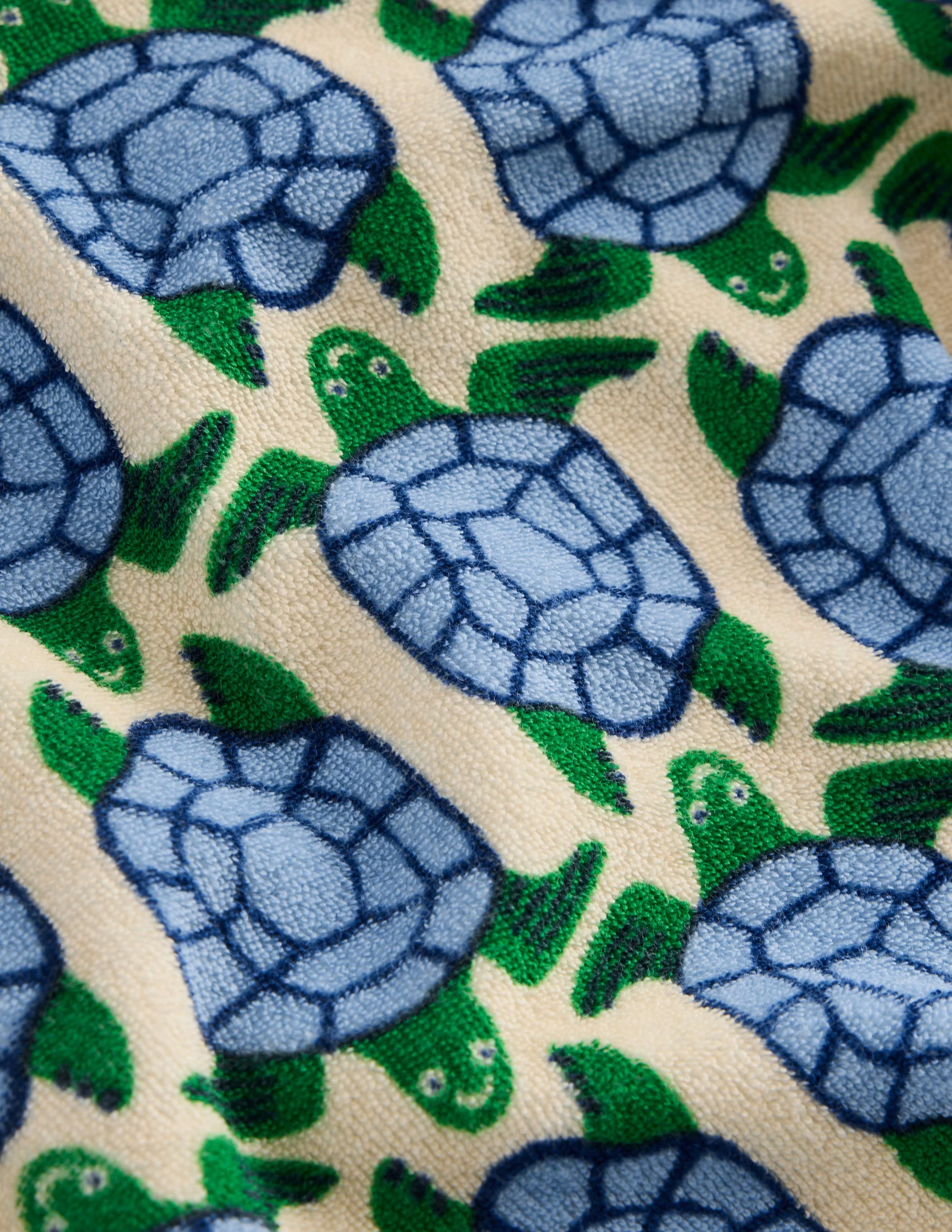 Bedrucktes Frottee-Spielset-Blau Geo Schildkröten - Image 3