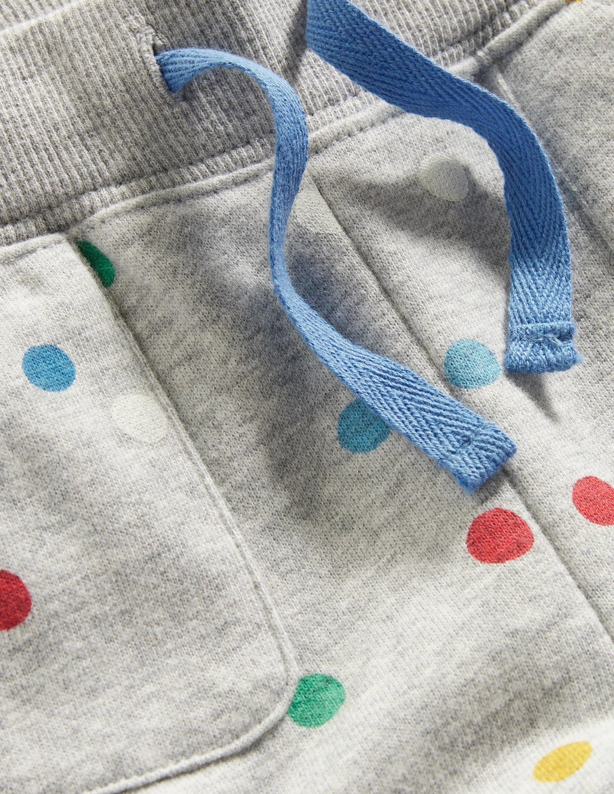 Bequeme Jerseyhose-Grau Meliert, Gemalte Tupfen - Image 3