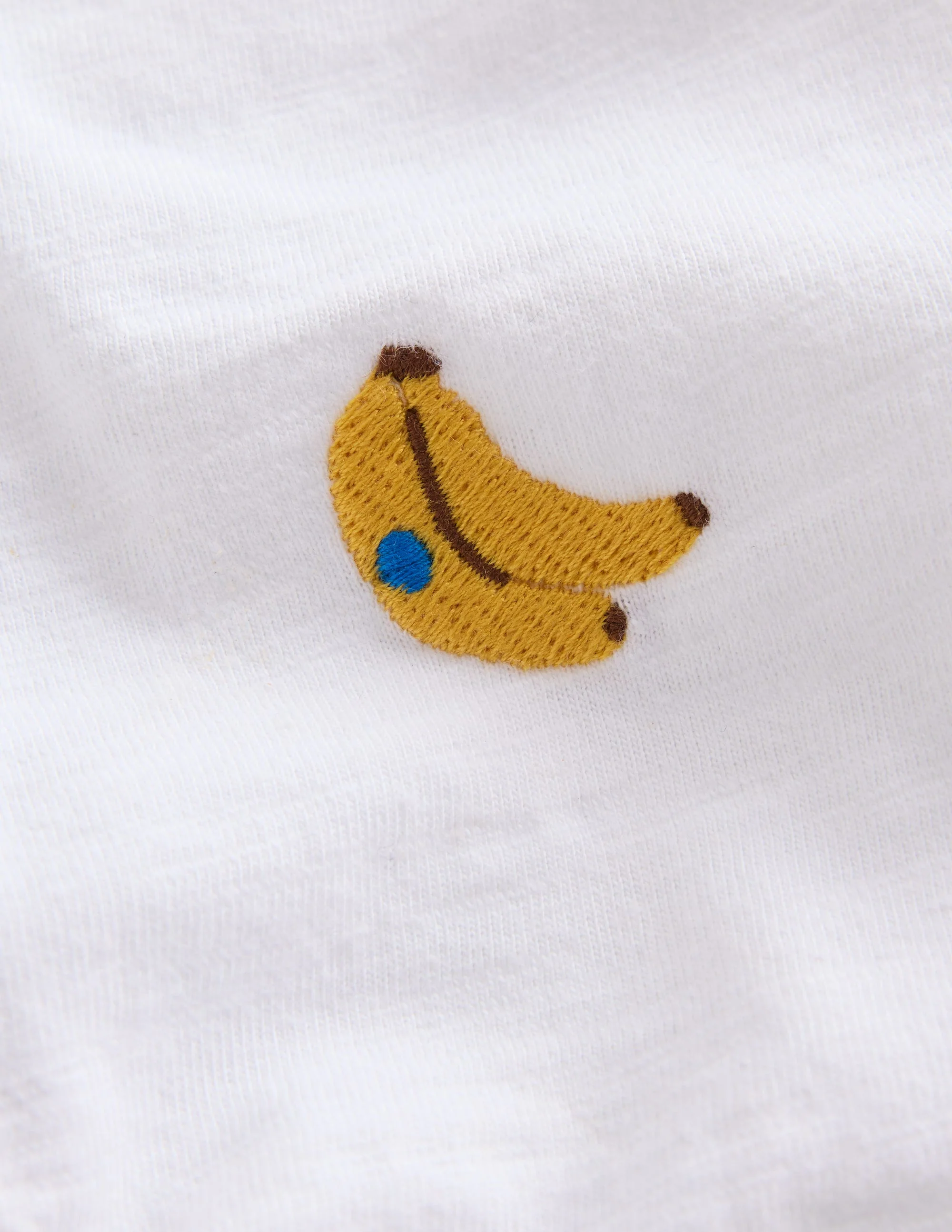 Besticktes Polohemd-Naturweiß Bananen - Image 4