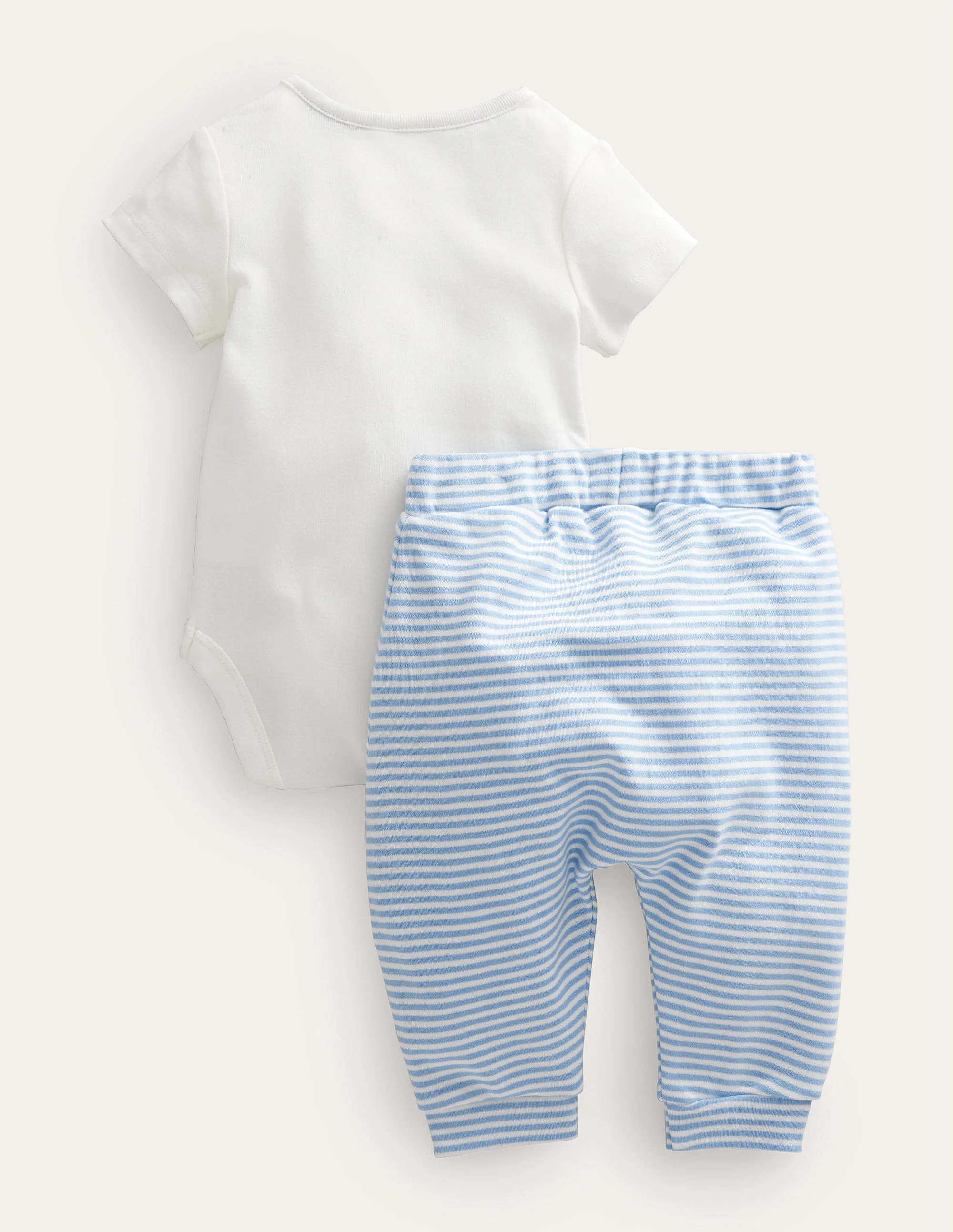 Body- und Leggings-Set aus GOTS-Baumwolle-Naturweiß Häschen-Motiv - Image 2