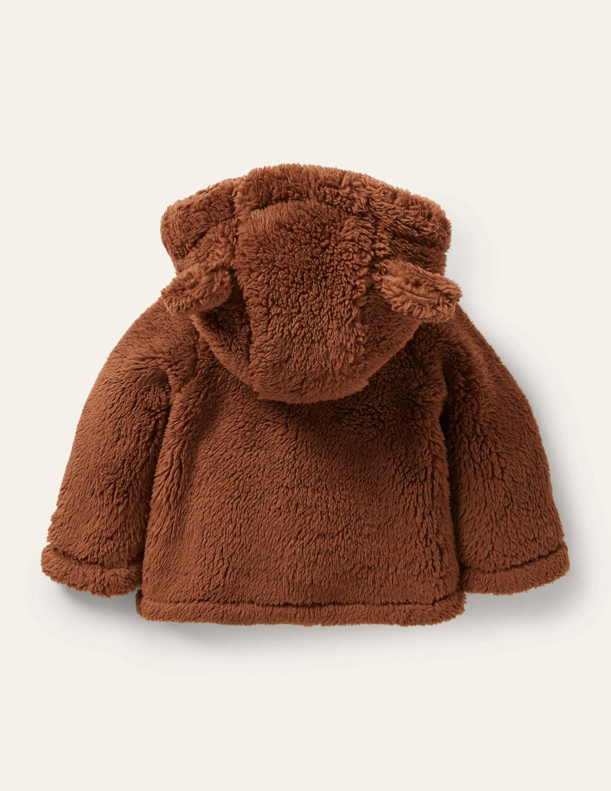 Borg-Jacke mit Knöpfen-Terrierbraun, Bären - Image 2