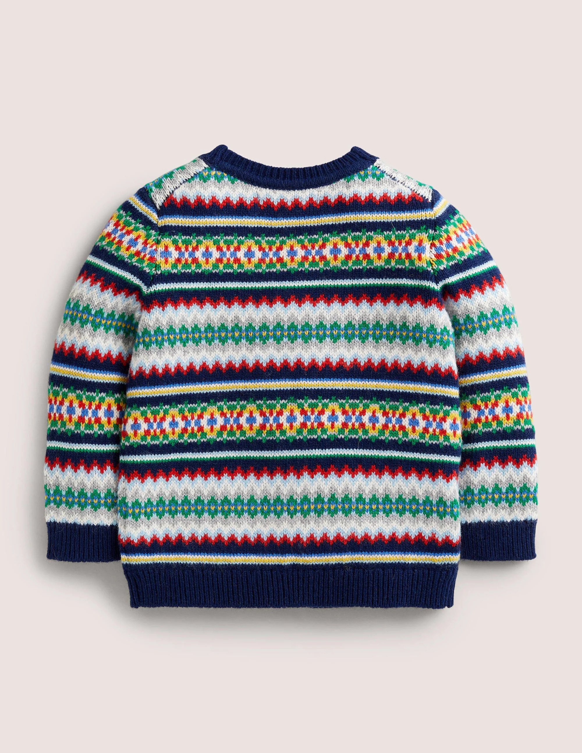 Cardigan mit durchgehendem Fair-Isle-Muster-Segelblau, Buntes Fair-Isle-Muster - Image 2