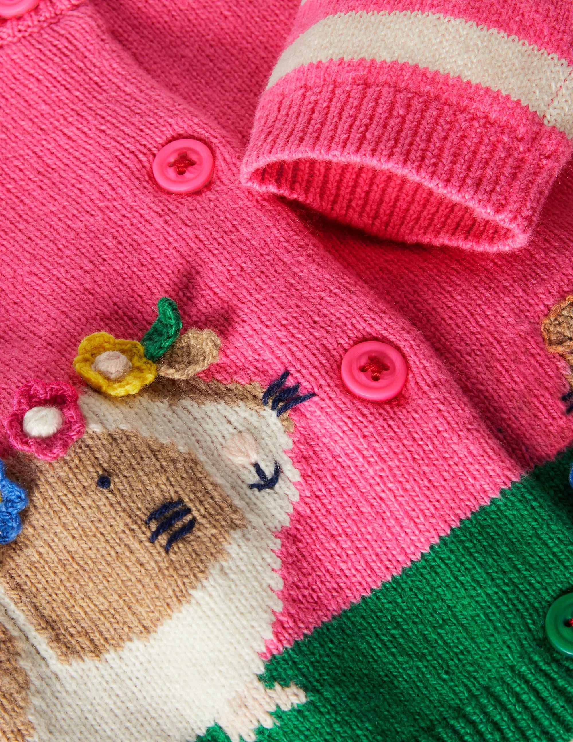 Cardigan mit Tiermotiv-Helles Blütenrosa, Meerschweinchen - Image 3