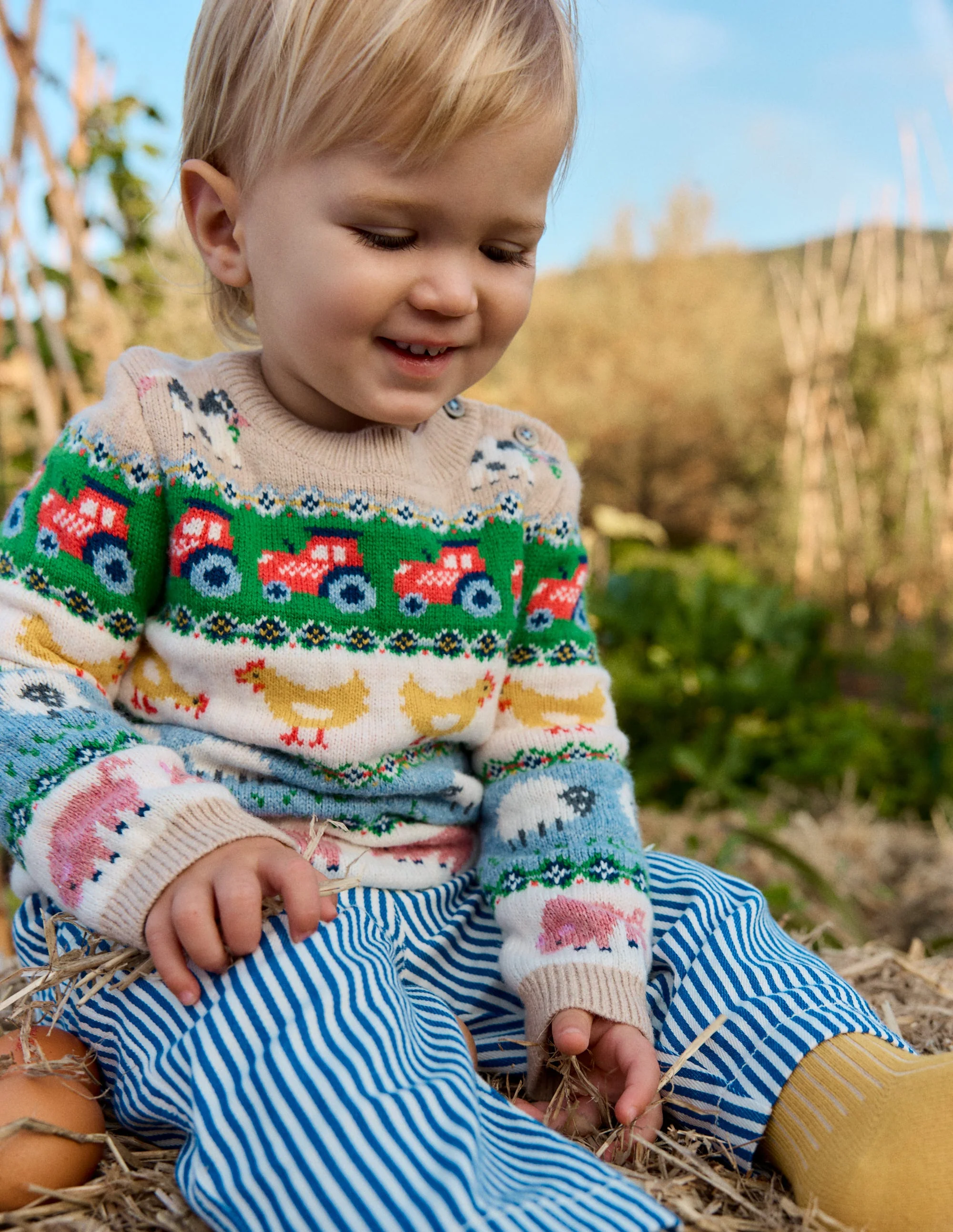 Fair-Isle-Pullover-Bunt Ostern Fair-Isle