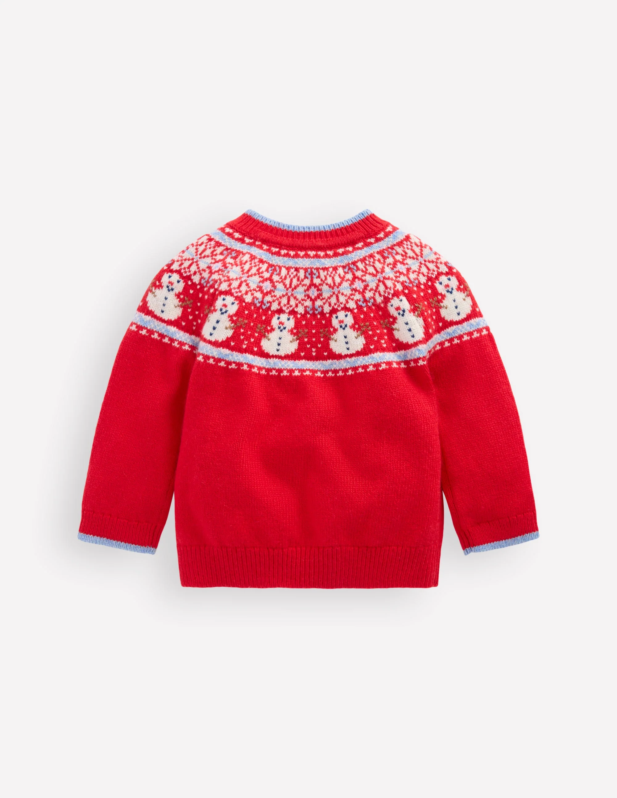 Fair-Isle-Pullover-Rot, Schneemann - Image 2
