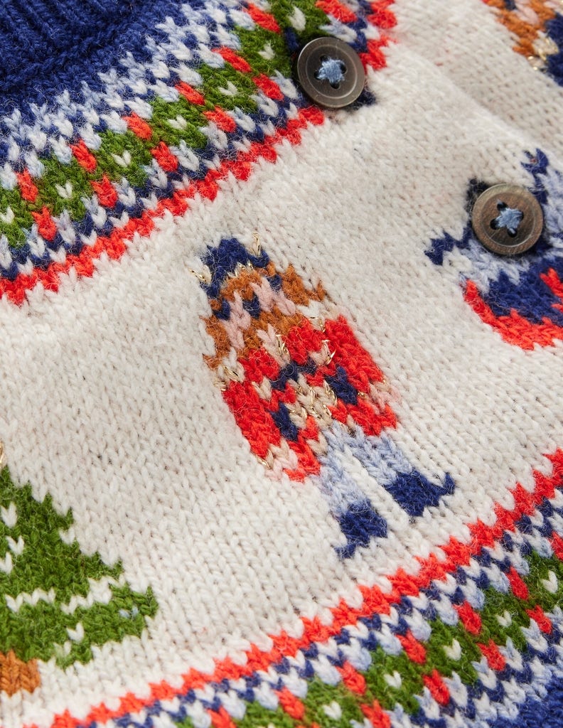 Fair-Isle-Pullover-Schuluniform-Marineblau Nussknacker - Image 3