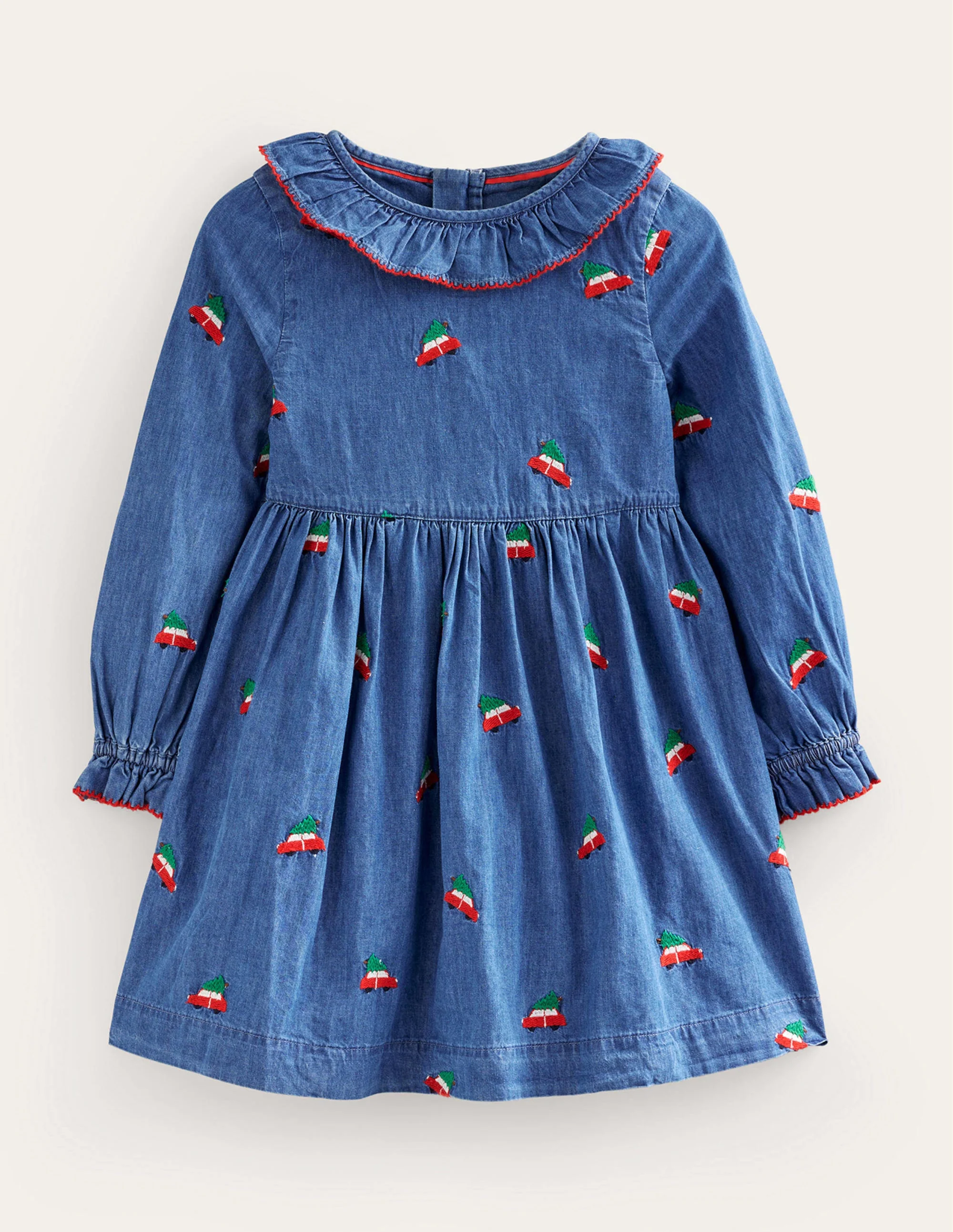 Festliches Kleid mit Stickerei-Festlich Auto Stickerei