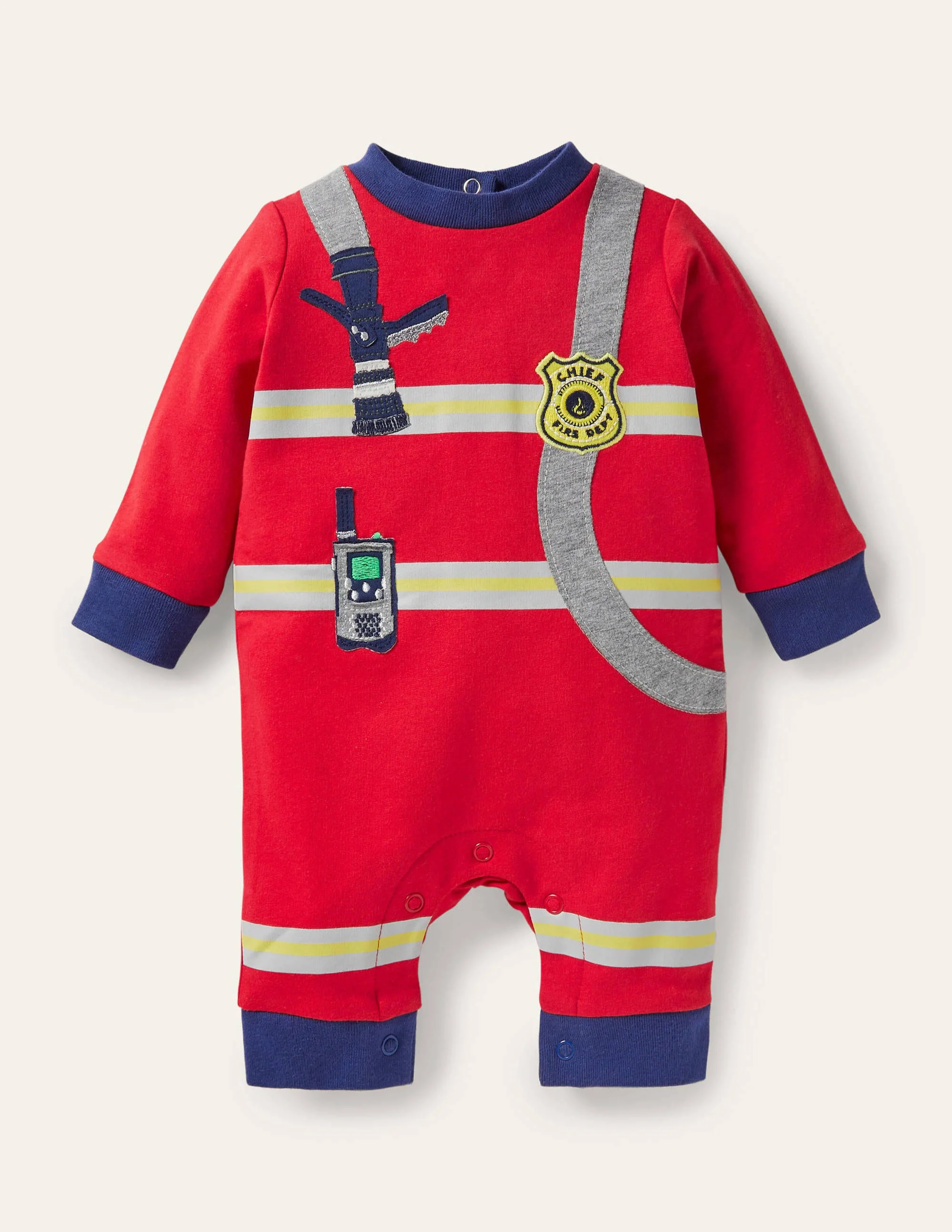 Feuerwehr-Strampler-Rockabilly-Rot, Feuerwehrmann