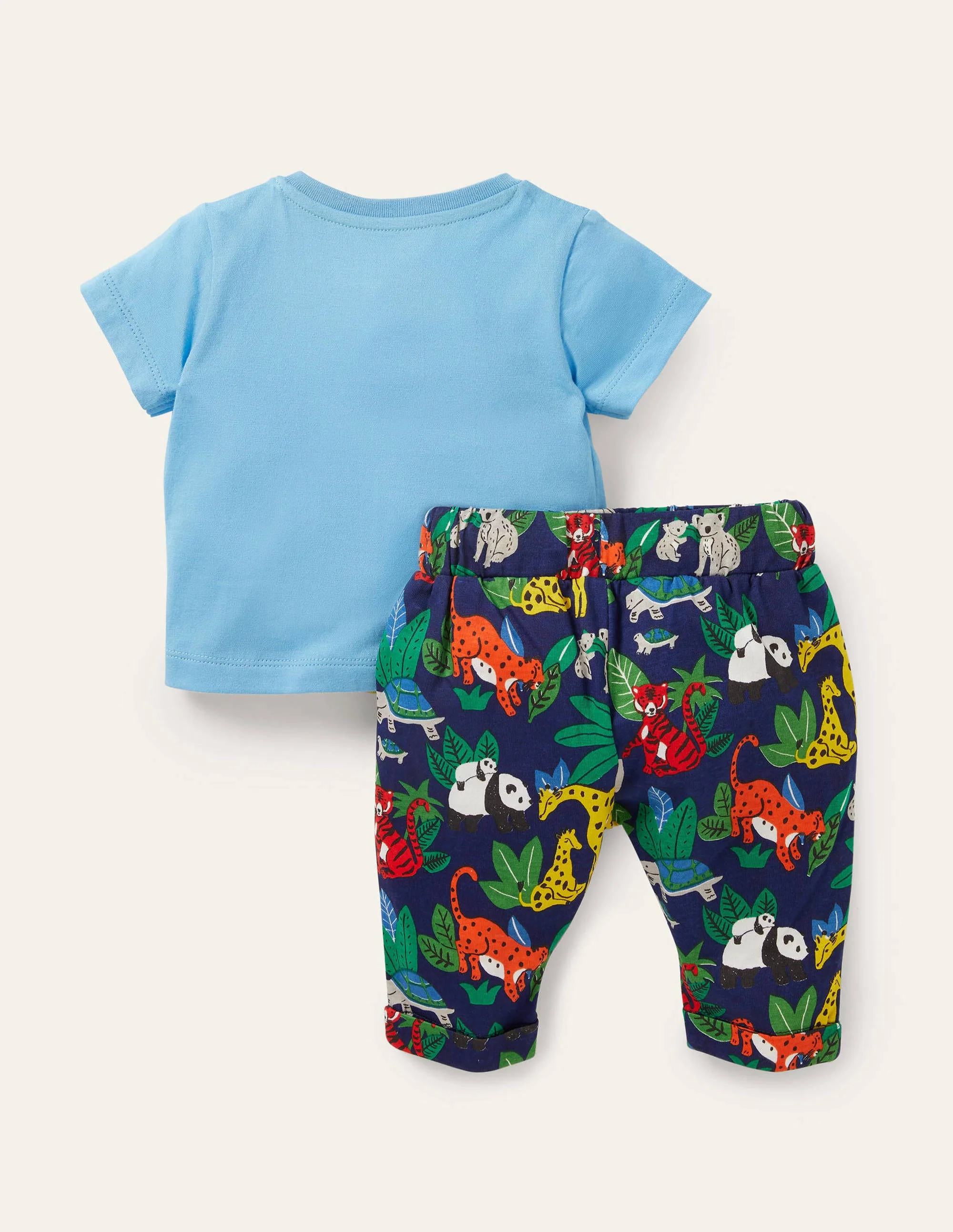 Fröhliches Jersey-Spielset-Segelblau, Dschungel - Image 2