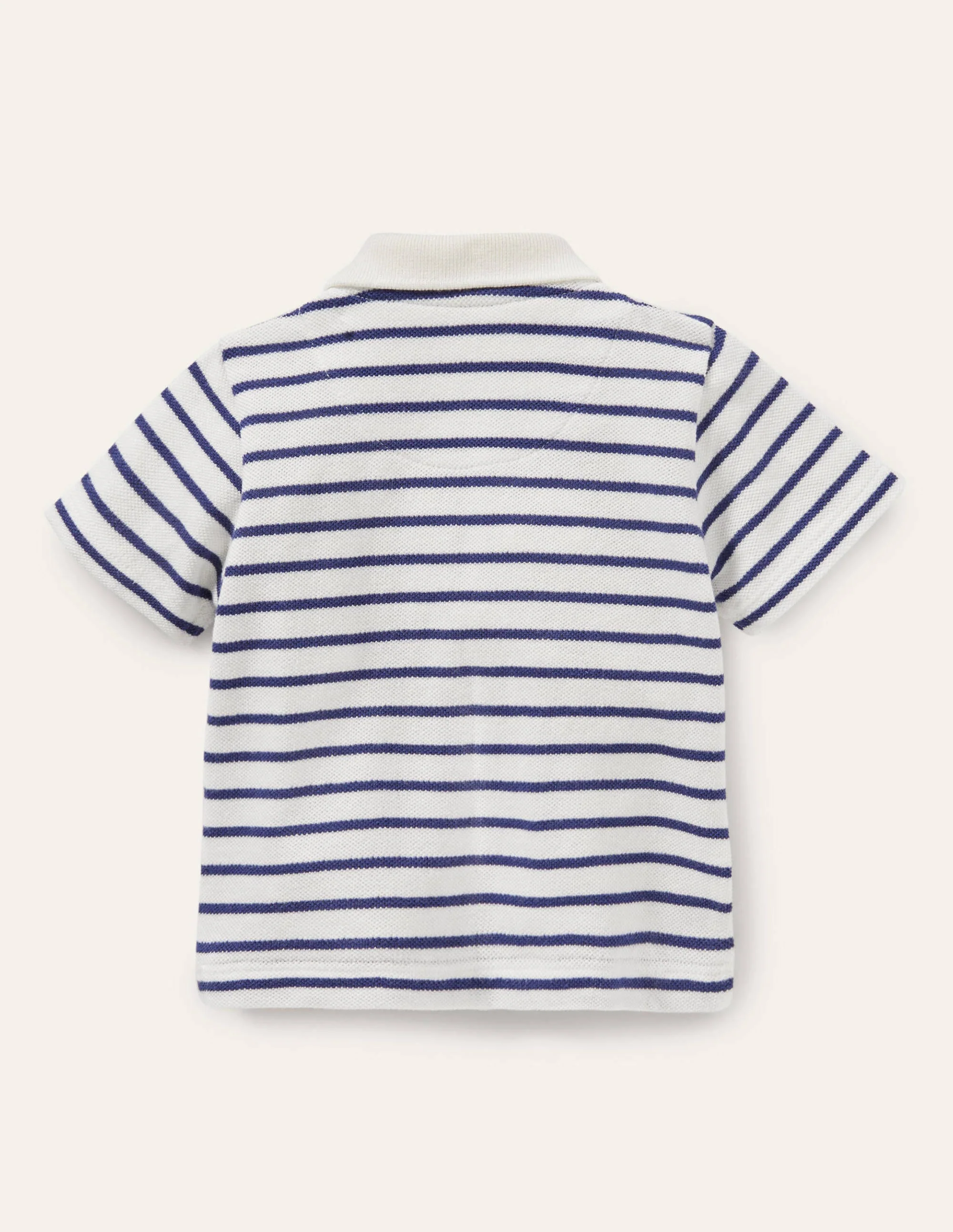 Fröhliches Piqué-Poloshirt-Naturweiß/Segelblau, Bauernhoftiere - Image 2