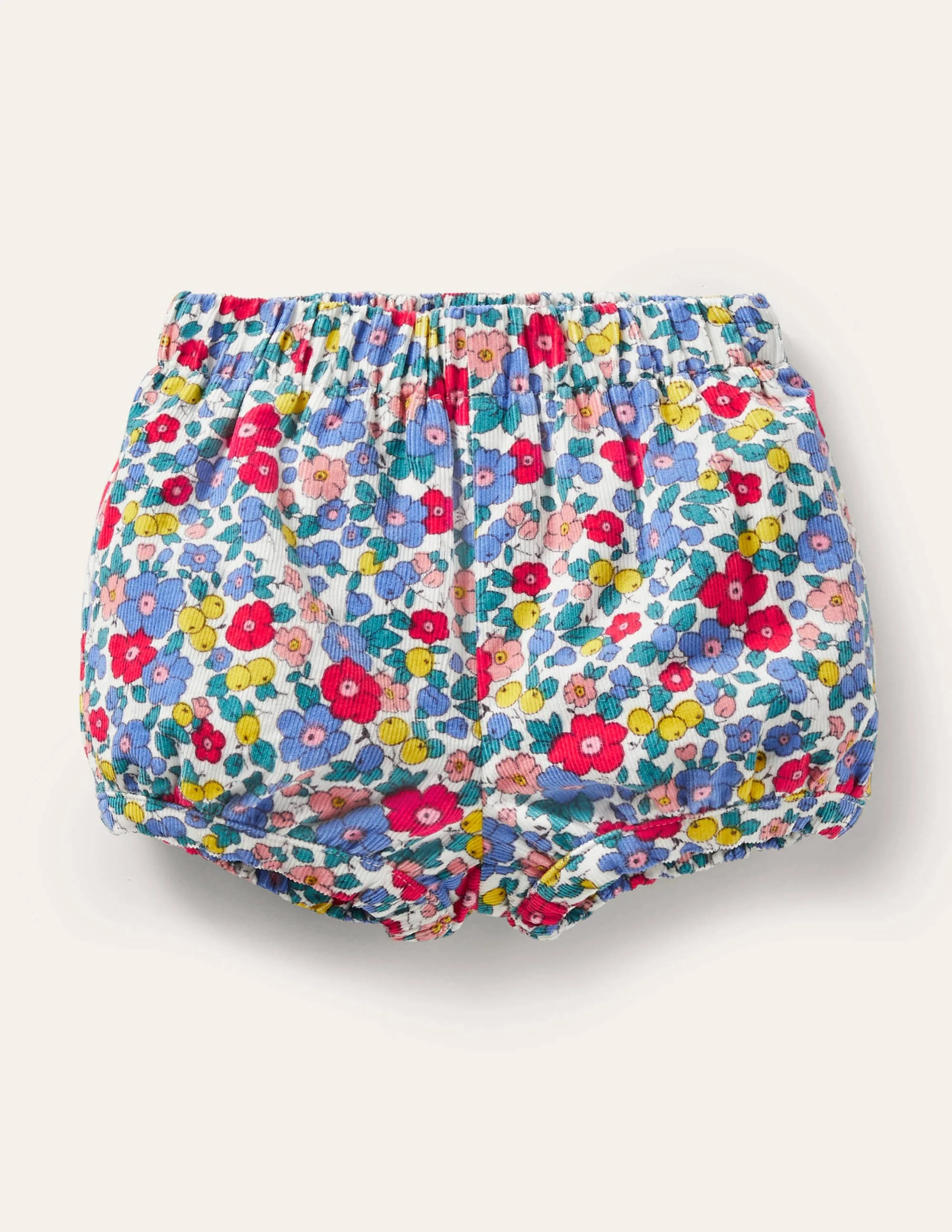 Gemusterte Cord-Pumpshorts-Bunt/Himmelblau, Apfelblüte