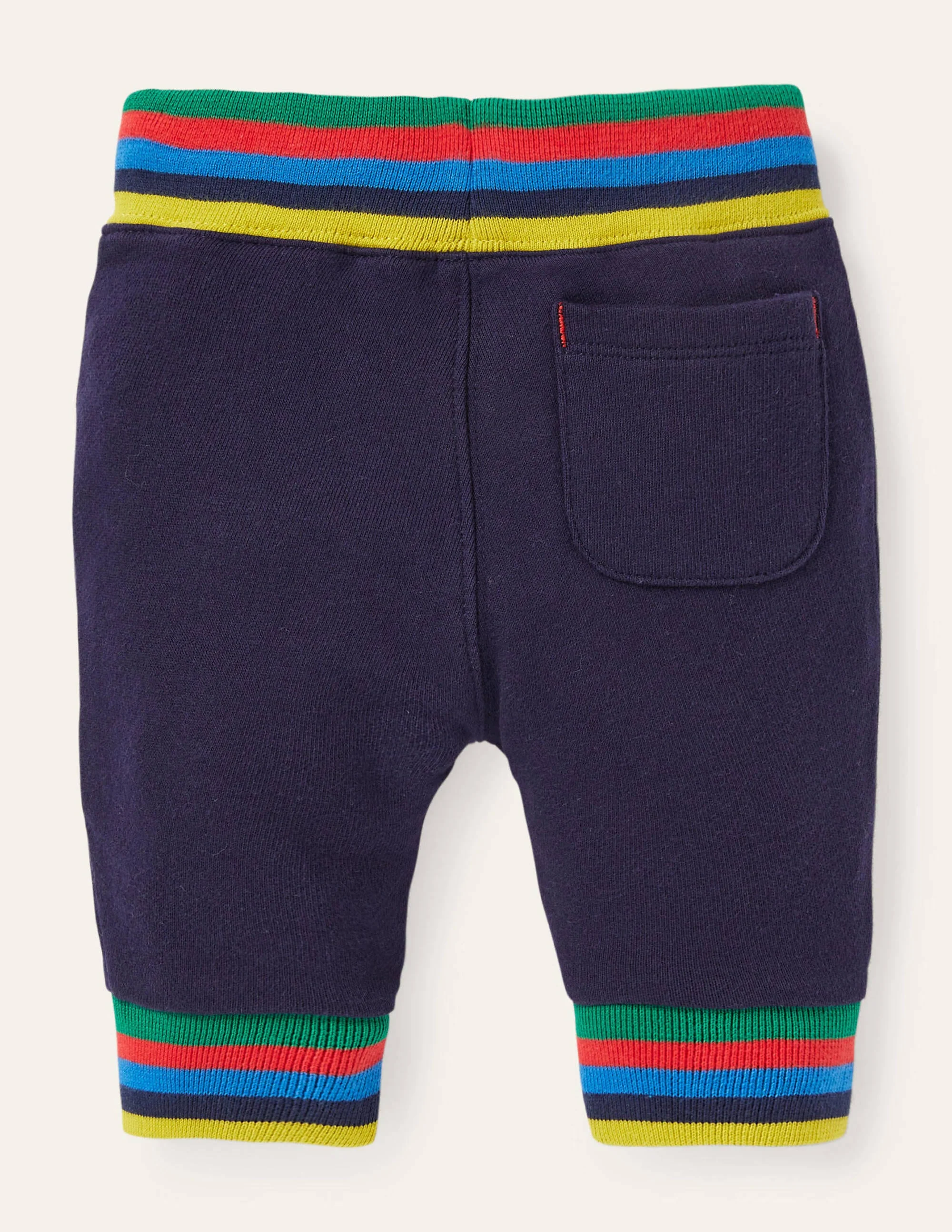Gerippte Jerseyhose mit Regenbogenstreifen-Segelblau - Image 2