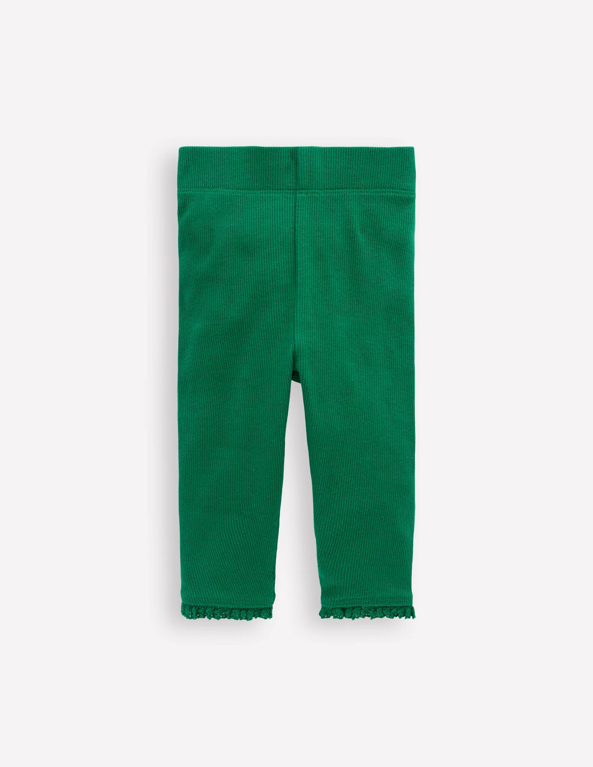 Gerippte Leggings-Juwelgrün