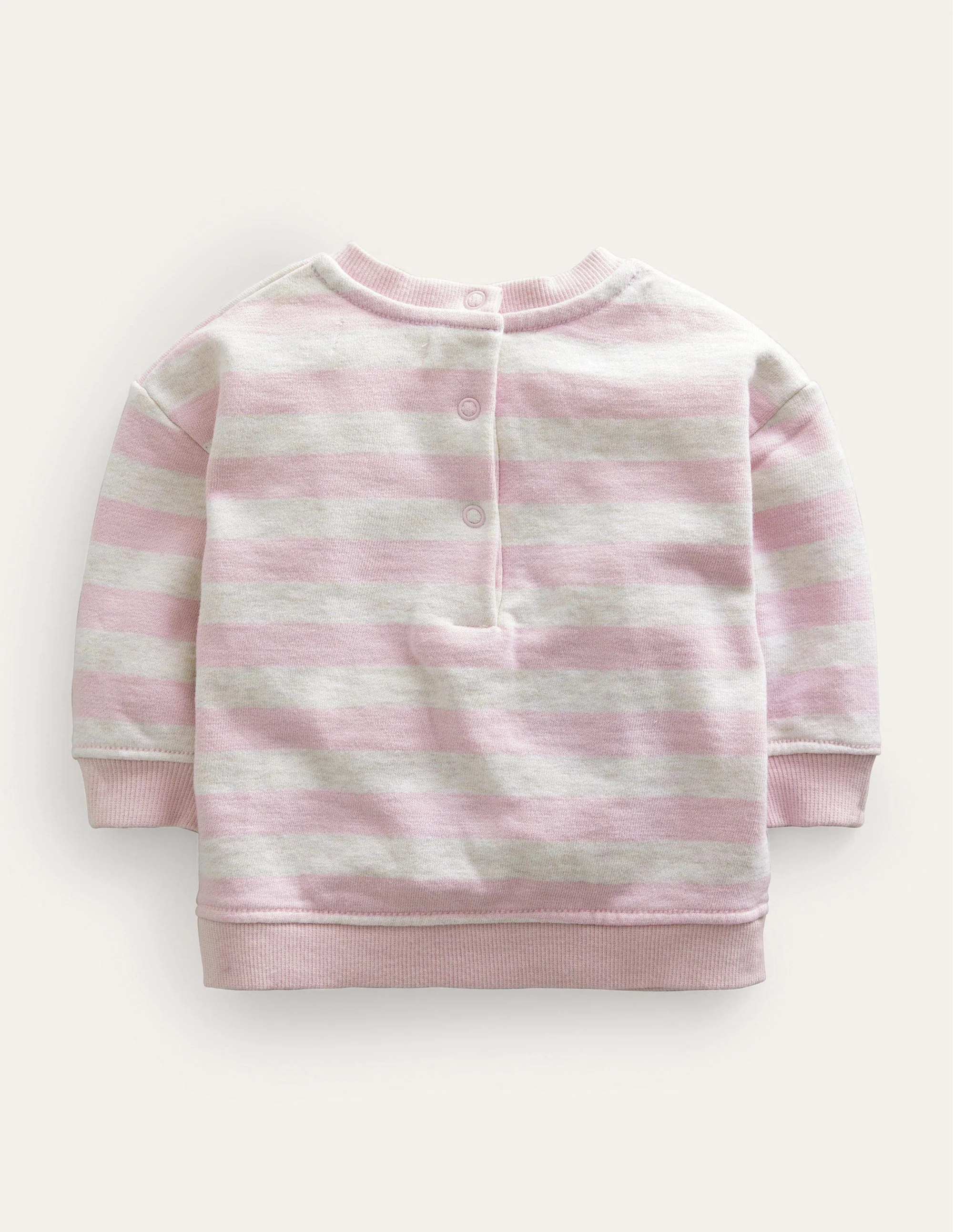 Gestreiftes Sweatshirt-Hellbeige/Rosa - Image 2