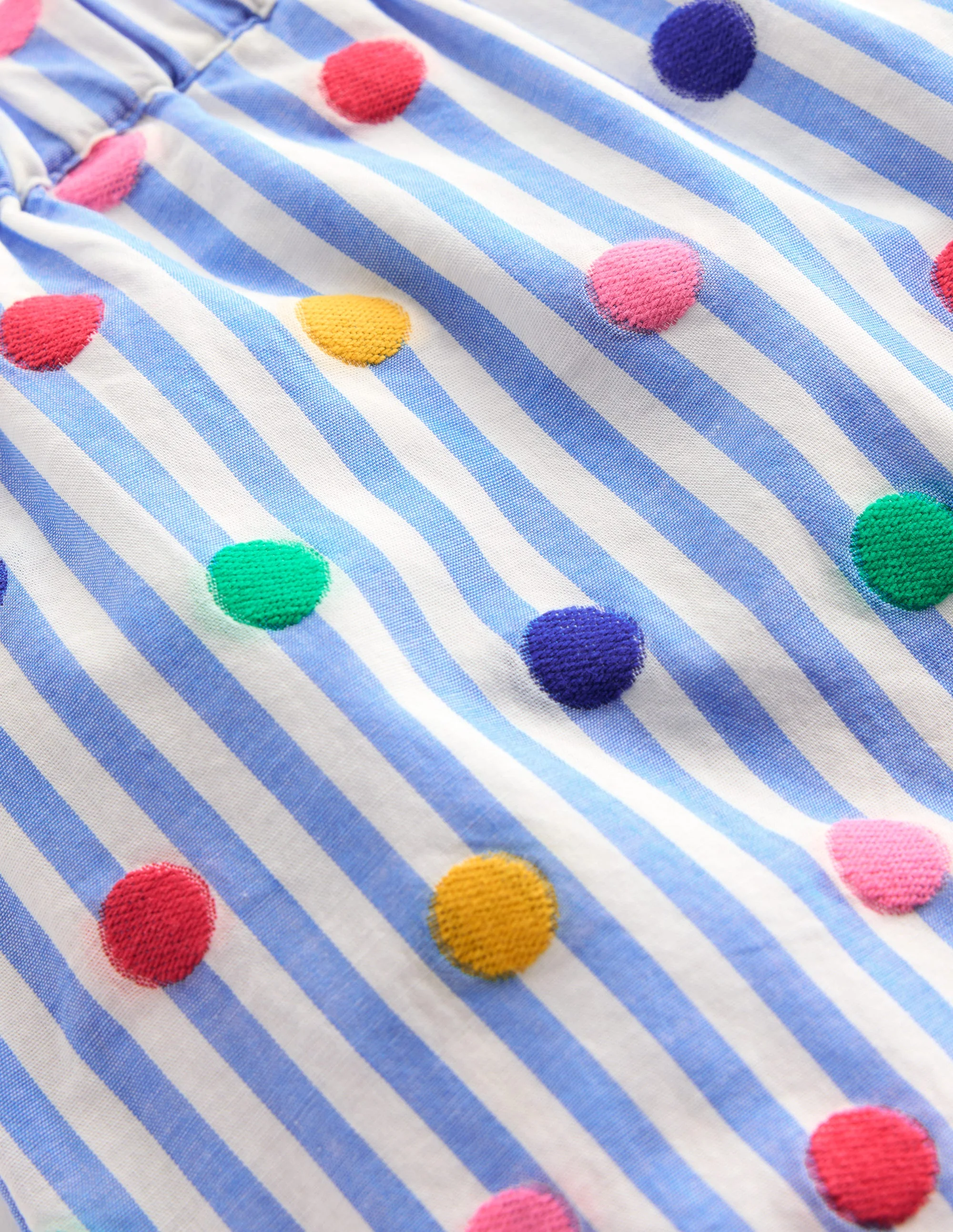 Gewebte Hose mit lockerer Passform-Regenbogen Punkte Streifen - Image 3