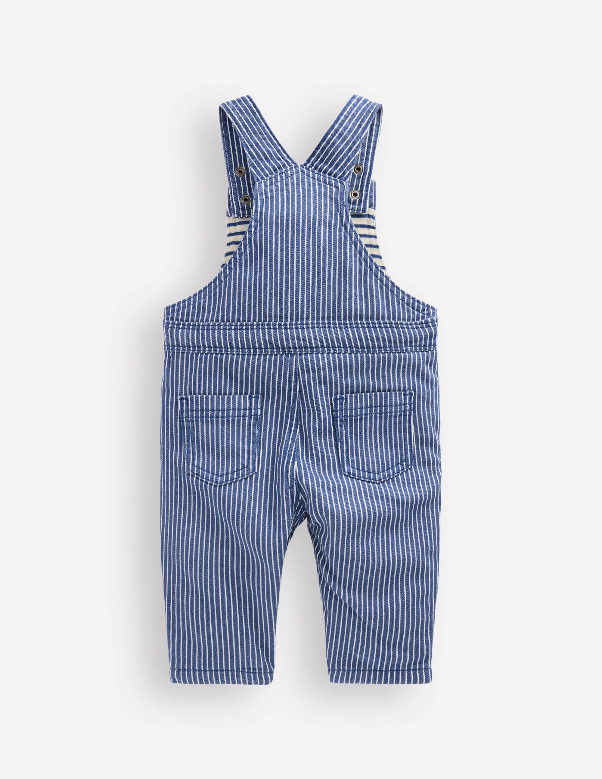 Gewebte Latzhose-Navy Drillichstreifen - Image 3