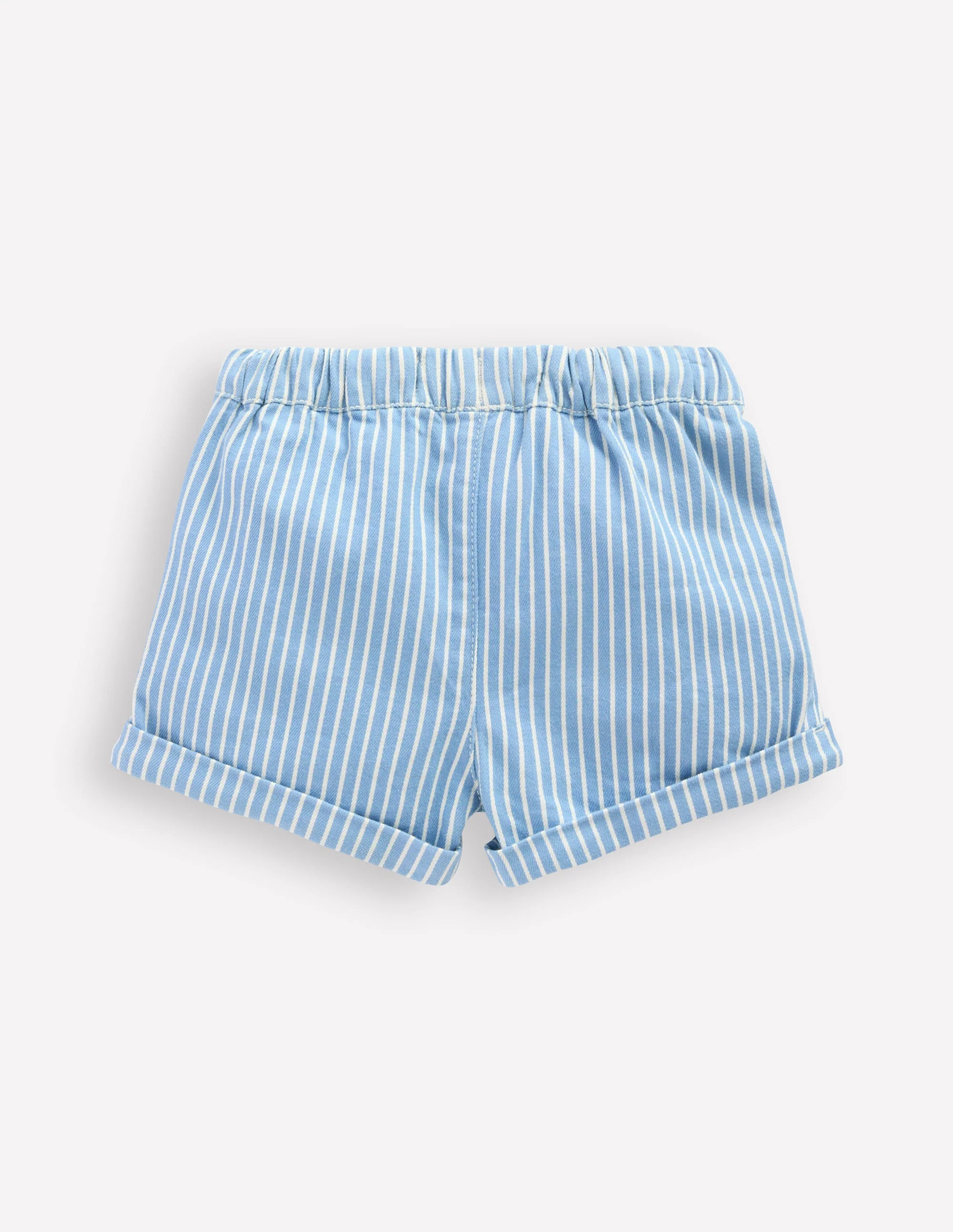 Gewebte Shorts mit Tasche-Blau mit Streifen - Image 2