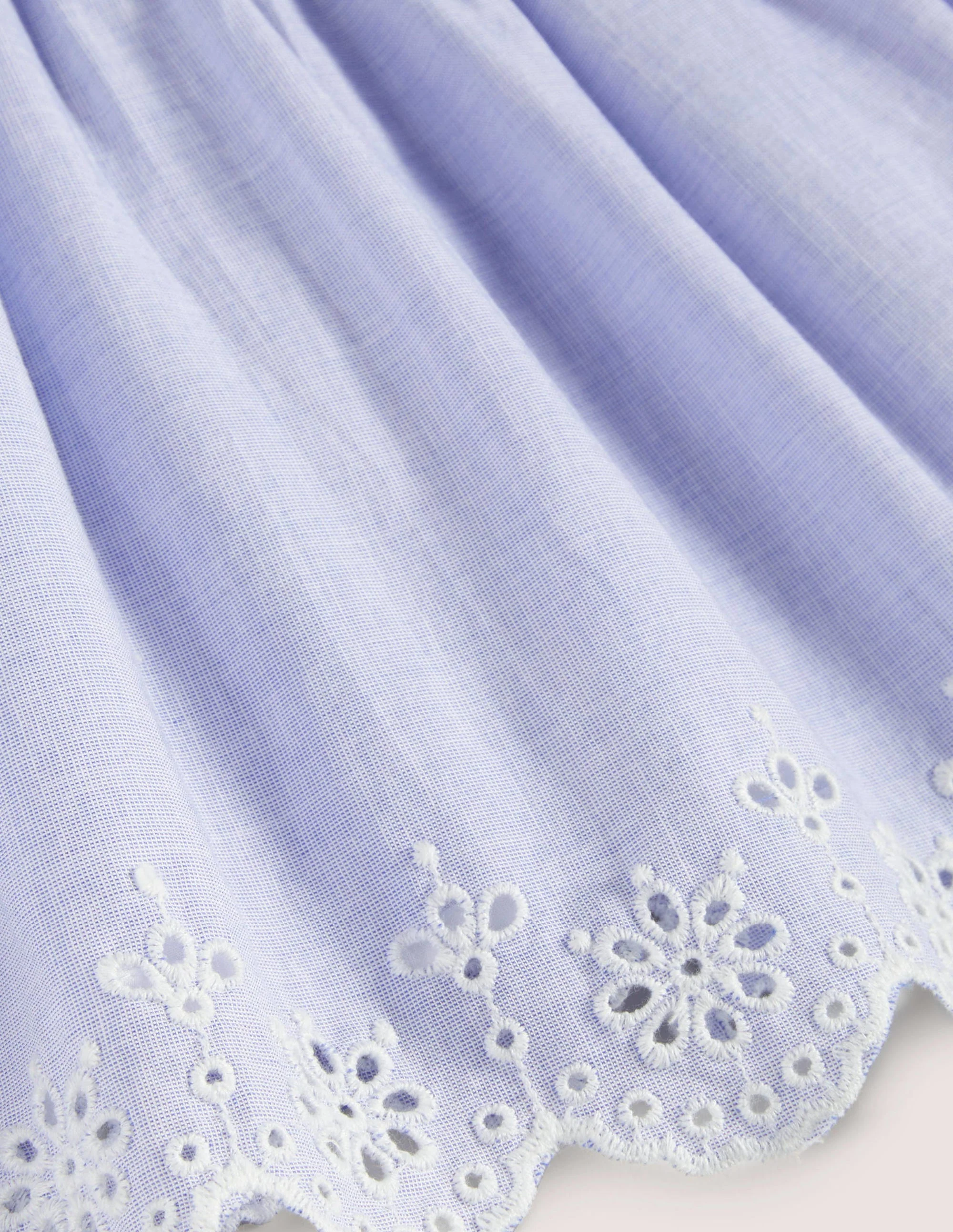 Gewebtes, besticktes Schürzenkleid-Faux-Uni - Image 3