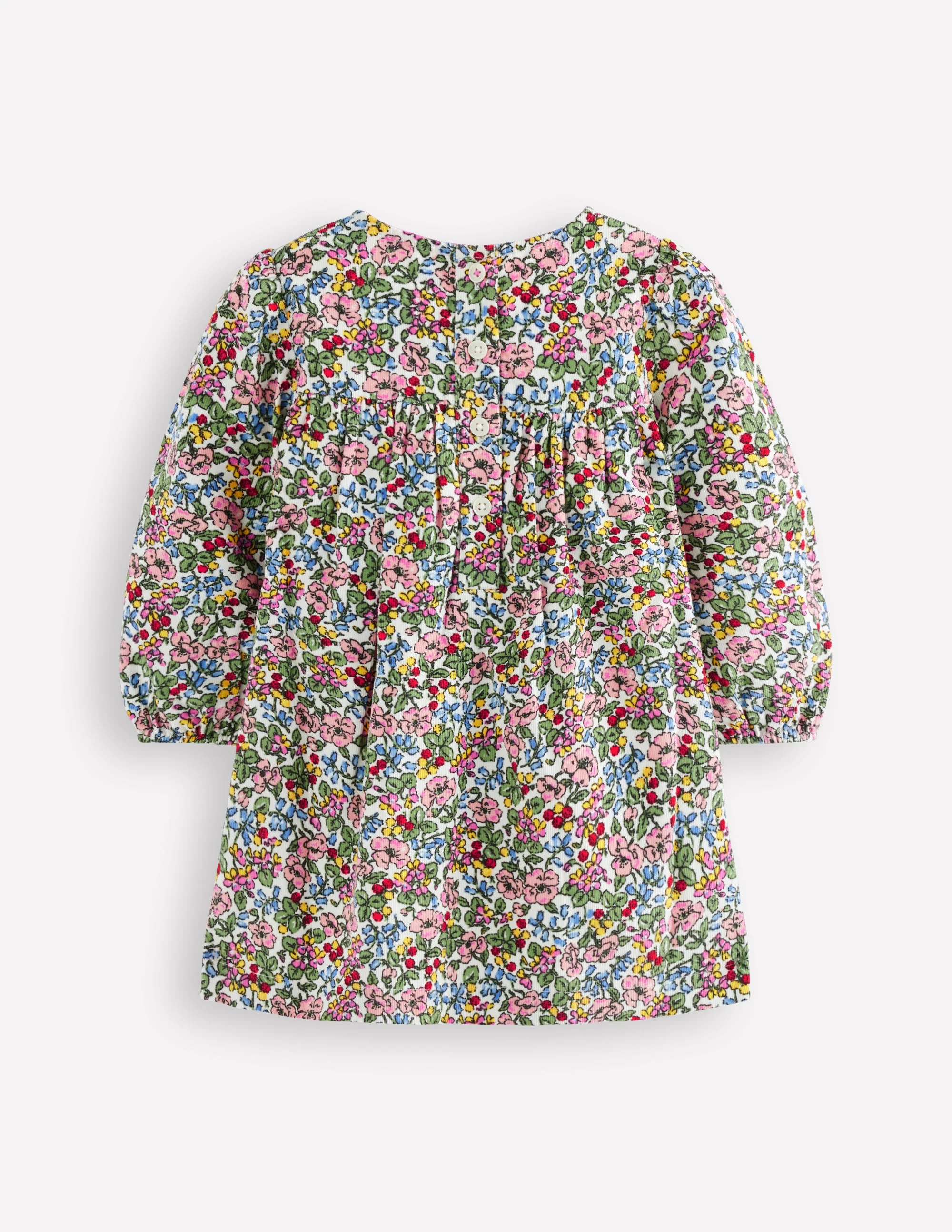 Gewebtes Kleid mit Passe-Kokosnuss Beere Blumenmuster - Image 2