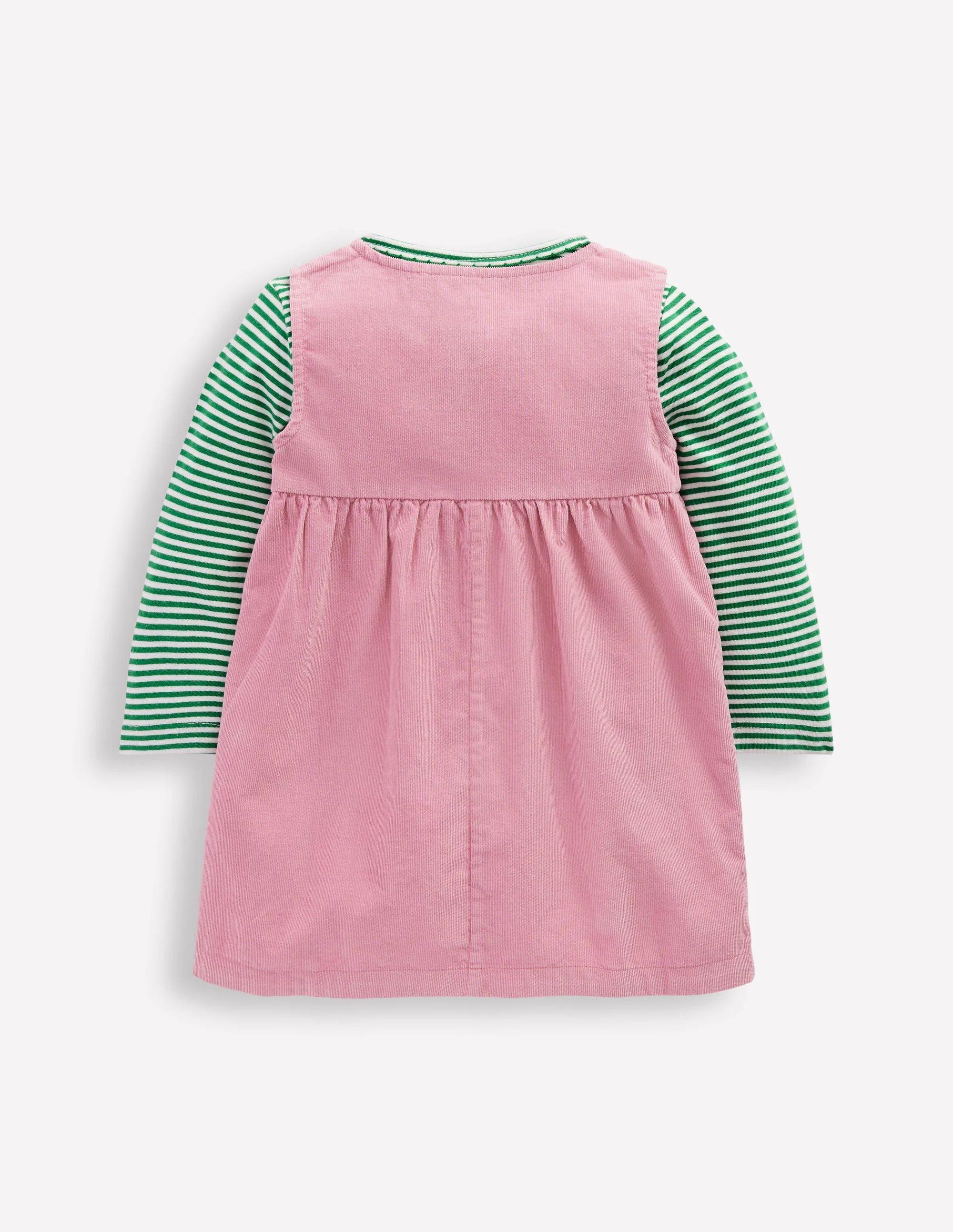 Gewebtes Schürzenkleid-Set-Rosa Apfel - Image 2
