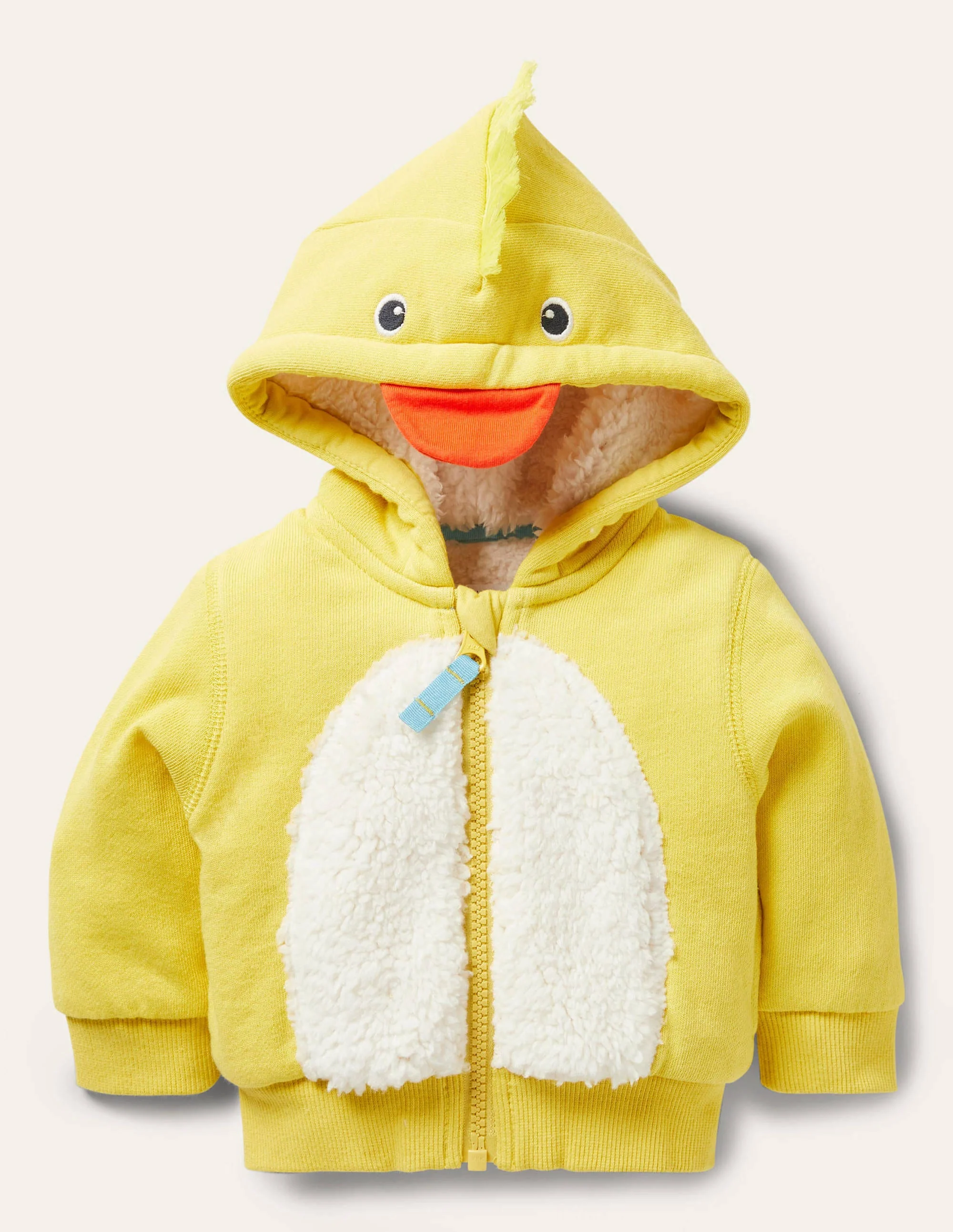 Hoodie mit Teddyfutter-Maisgelb, Küken