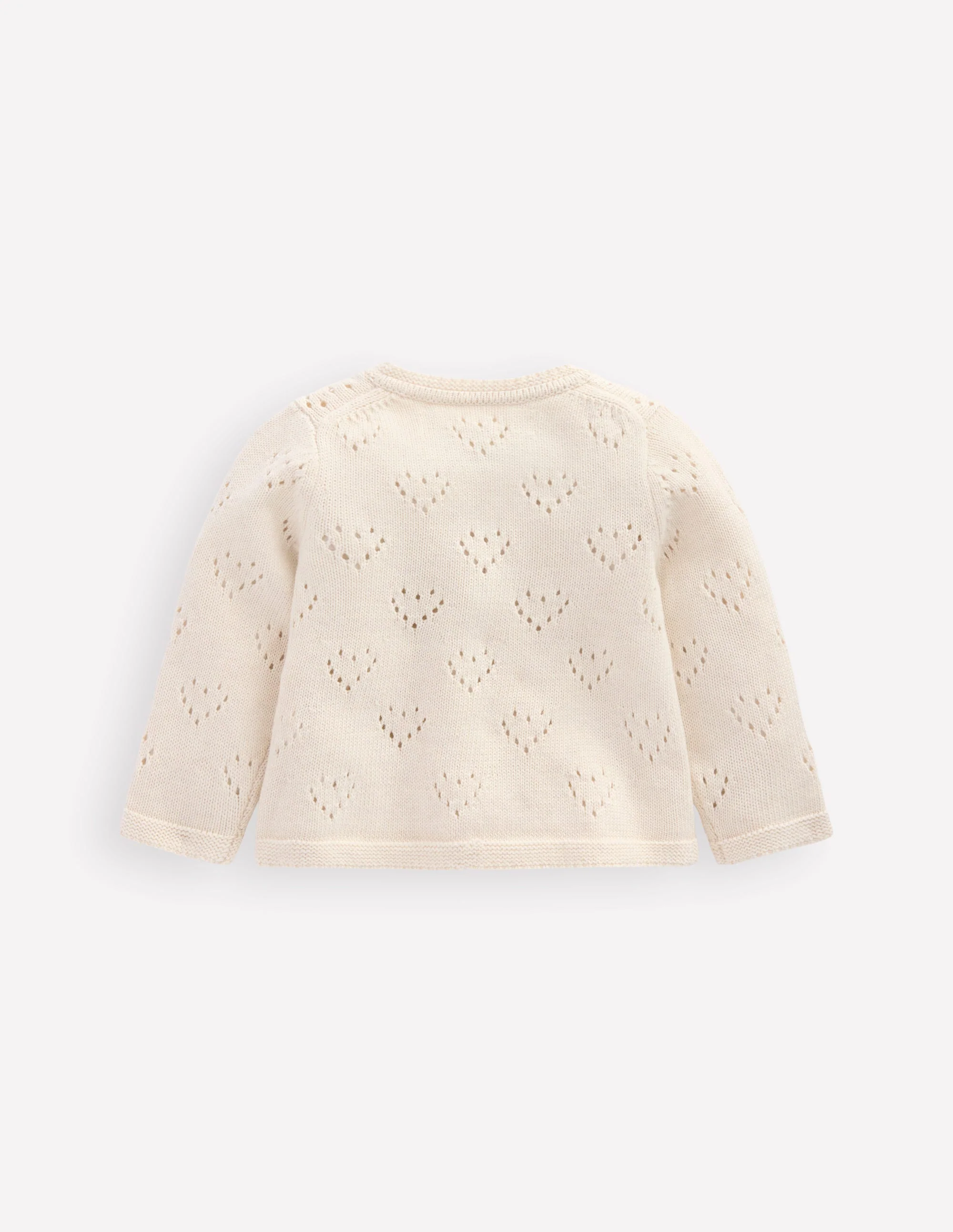 Hübsche Pointelle-Strickjacke-Naturweiß - Image 2