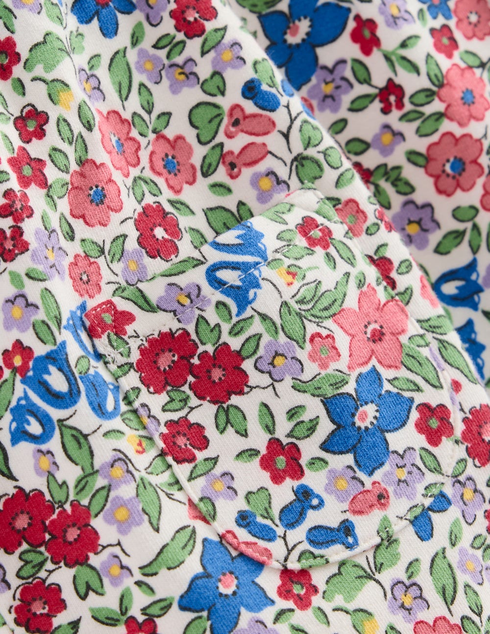 Jersey-Oberteil und Latzhose im Set-Rosarot Blumenbeet - Image 3
