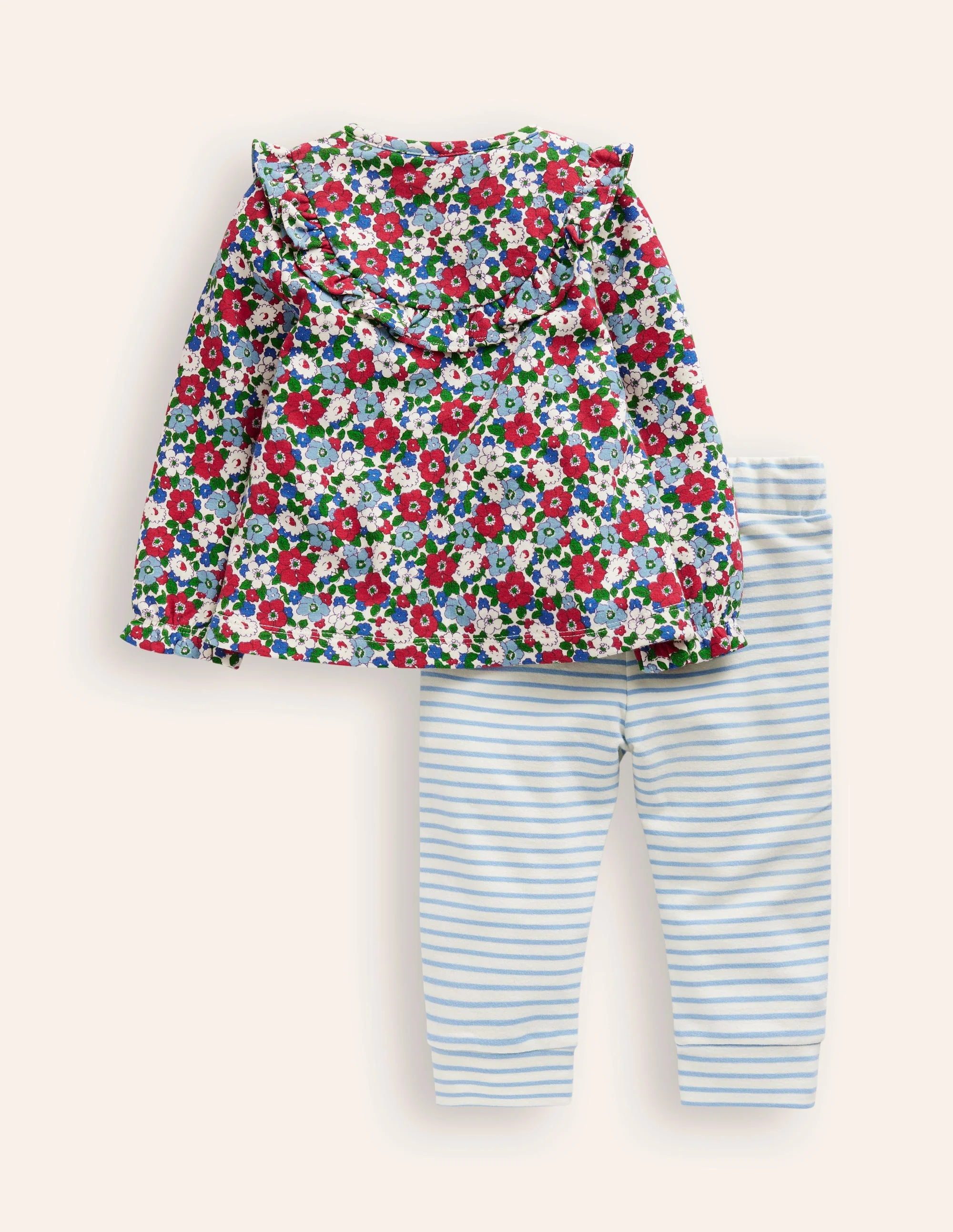 Jersey-Oberteil und Leggings-Gletscherblaues Blumenmuster - Image 2