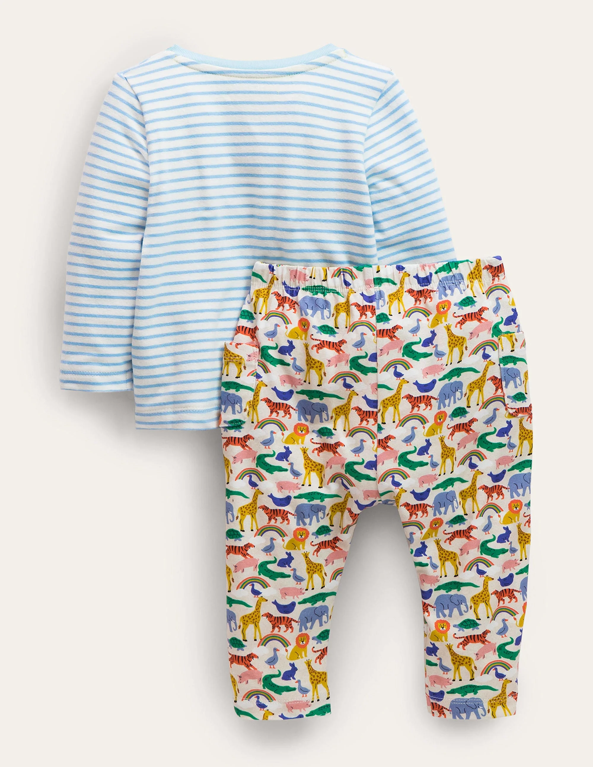 Jersey-Spielset mit Motiv-Hellbeige Meliert, Kleine Tiere - Image 2