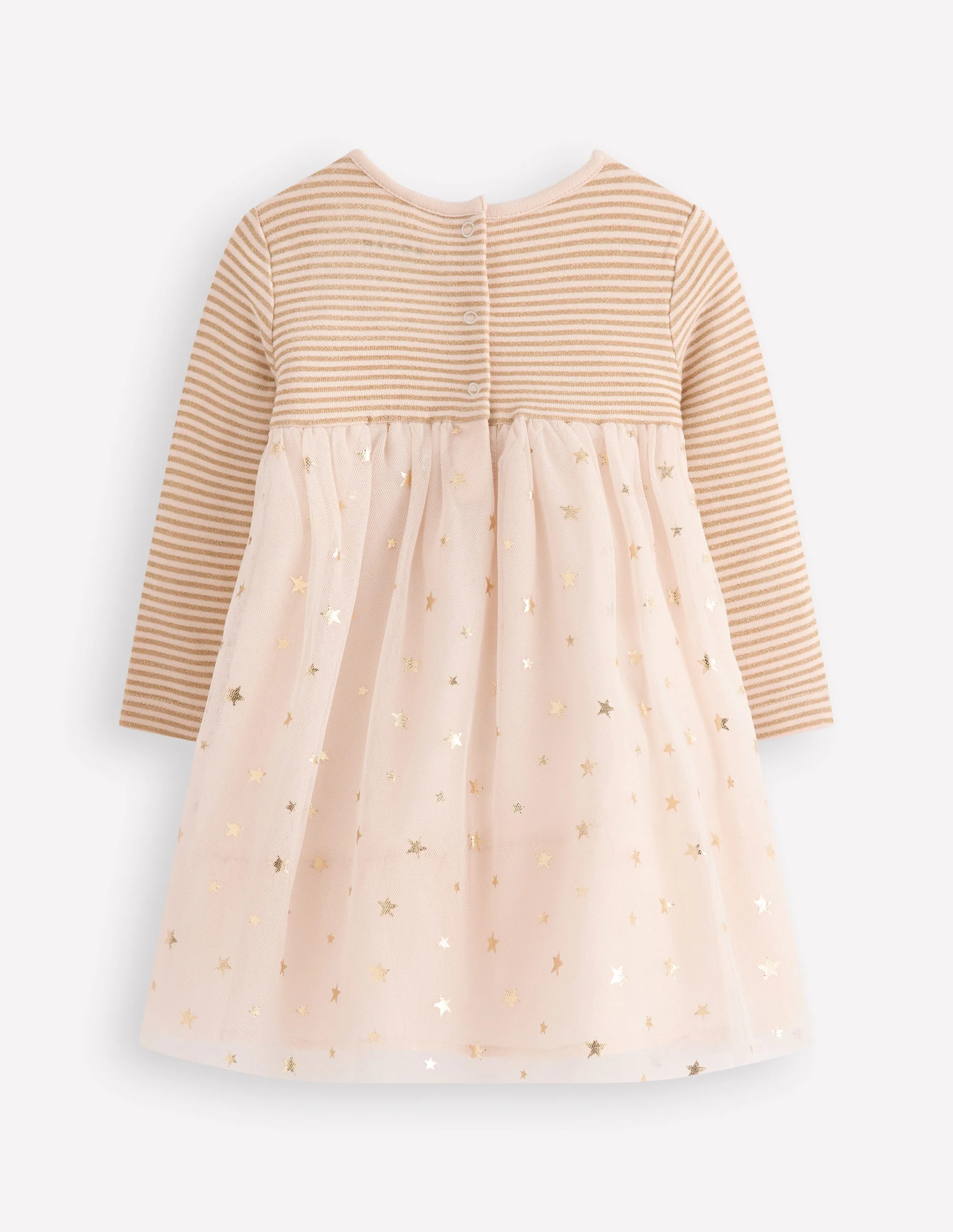 Jersey-Tüllkleid-Sanftes Naturweiß/Goldkonfetti - Image 2