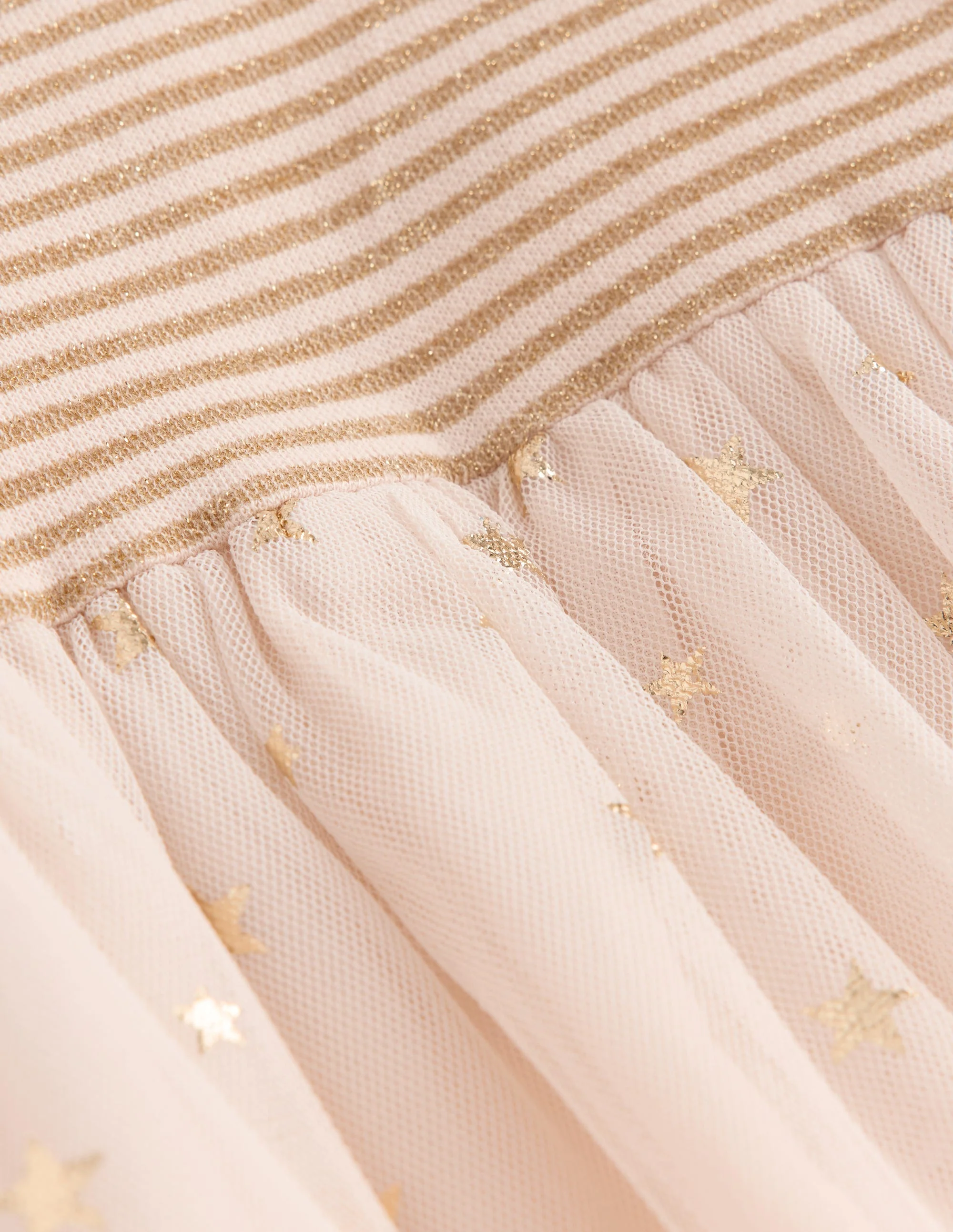 Jersey-Tüllkleid-Sanftes Naturweiß/Goldkonfetti - Image 3