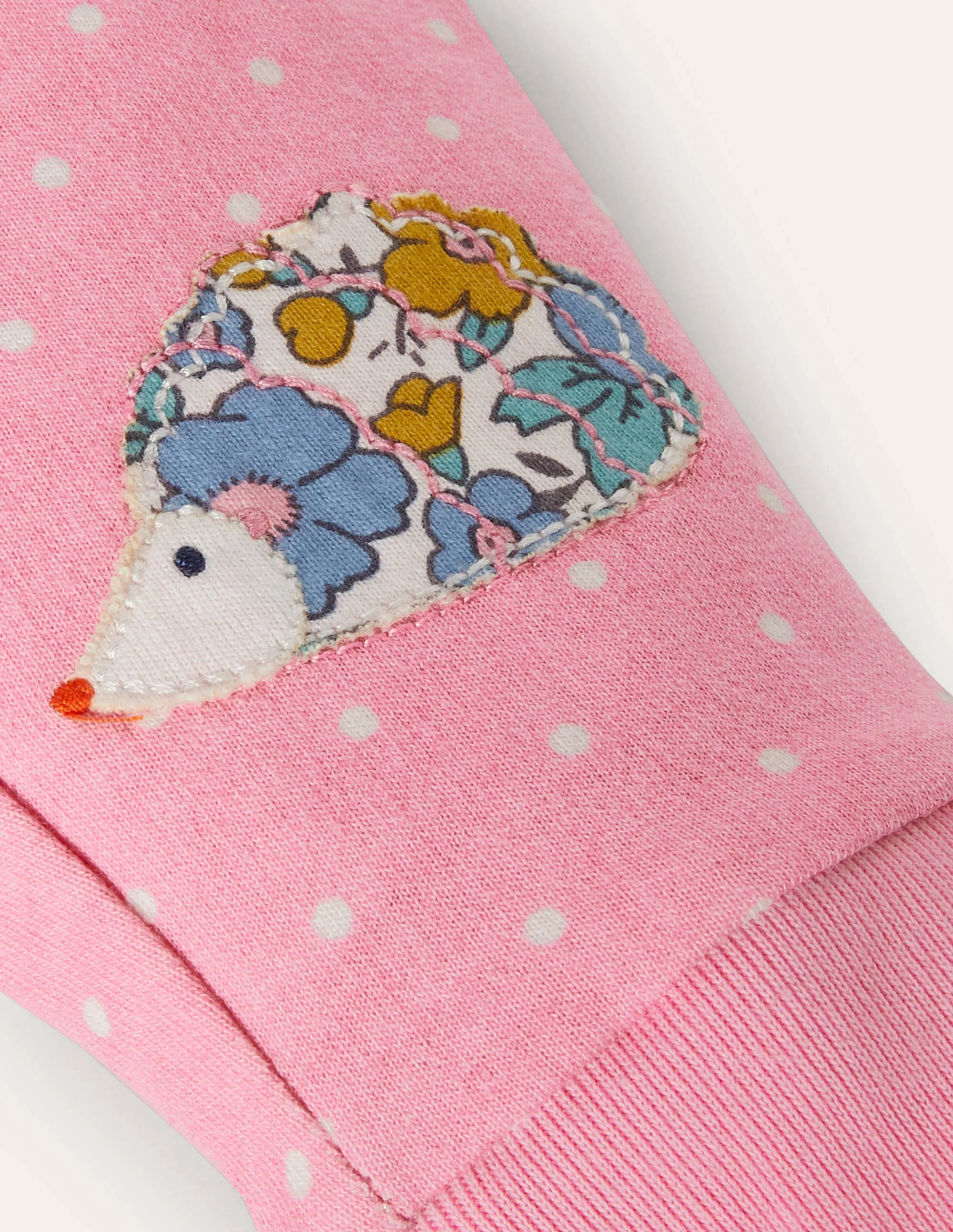 Jerseyhöschen mit Applikation am Knie-Kirschblütenrosa, Igel - Image 3