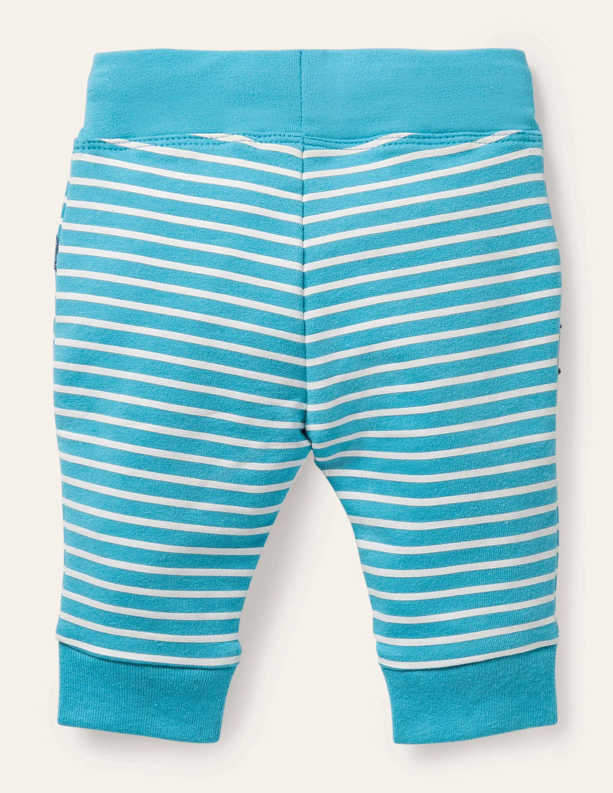 Jerseyhose mit Applikation-Naturweiß/Wasserblau, Papageitaucher - Image 2