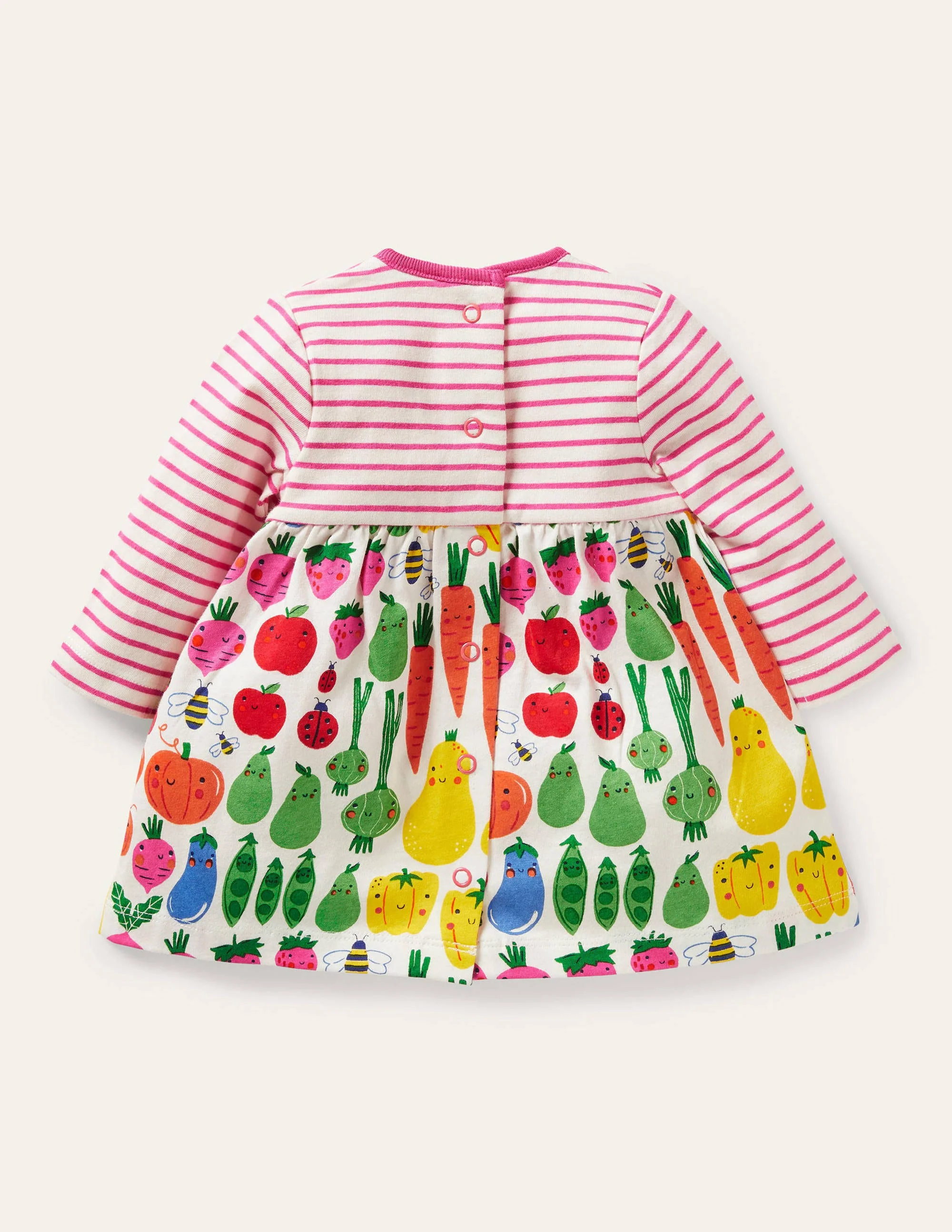 Jerseykleid mit Mustermix-Naturweiß, Gartenfreunde - Image 2