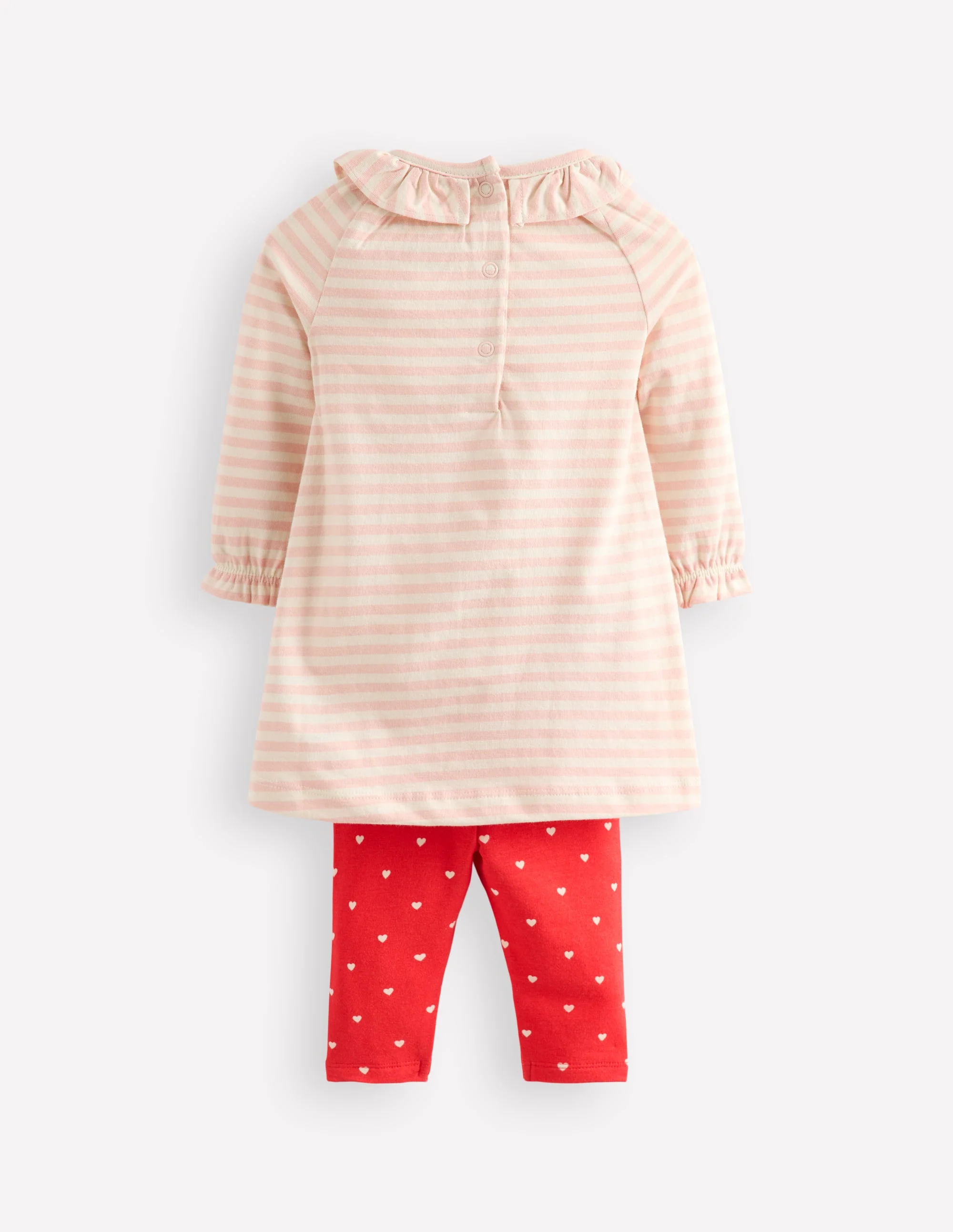 Jerseykleid-Set mit Logo-Kreiderosa Hasen - Image 2