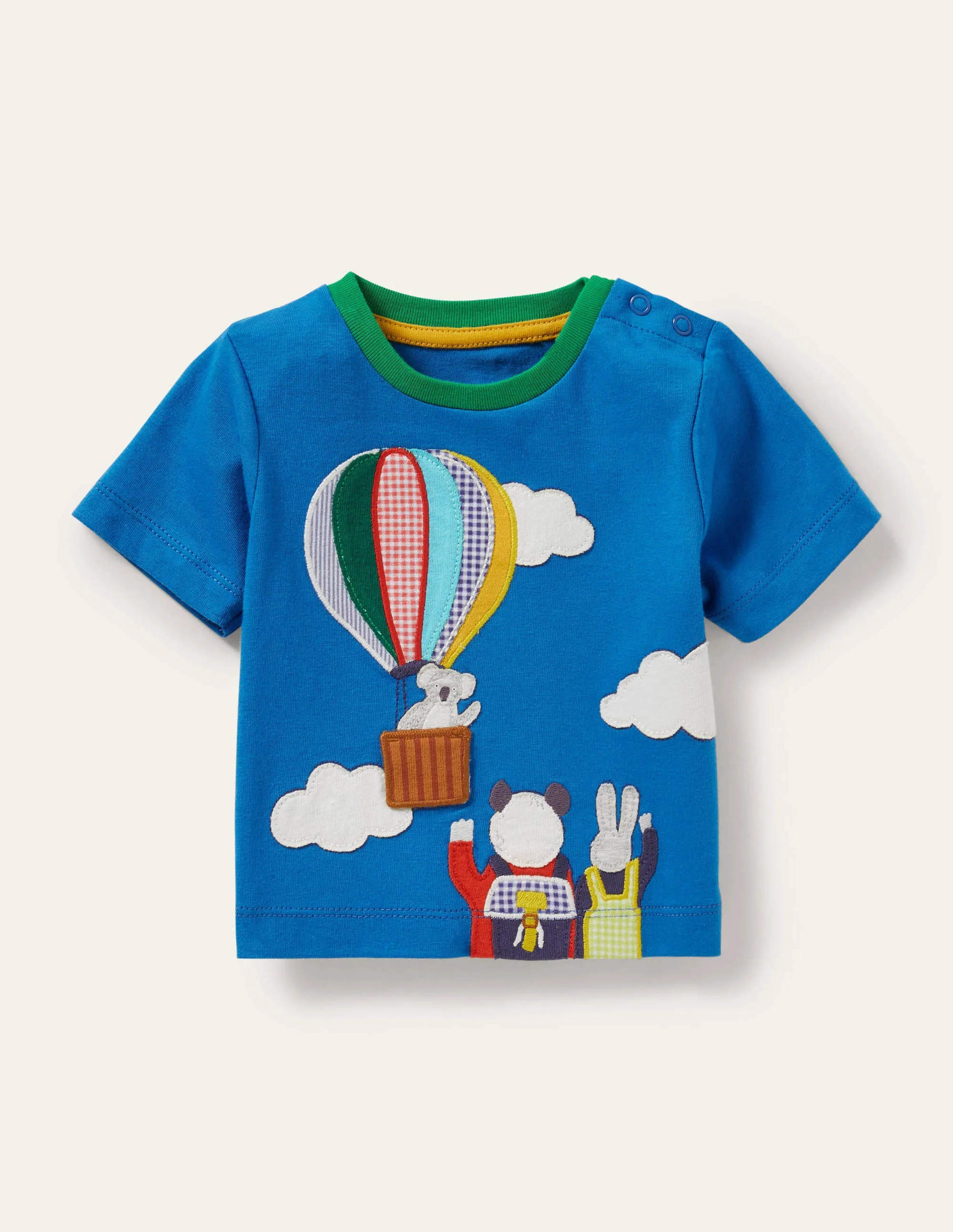 Jerseyoberteil mit Aufklappmotiv-Strahlendes Marineblau, Heißluftballon - Image 2
