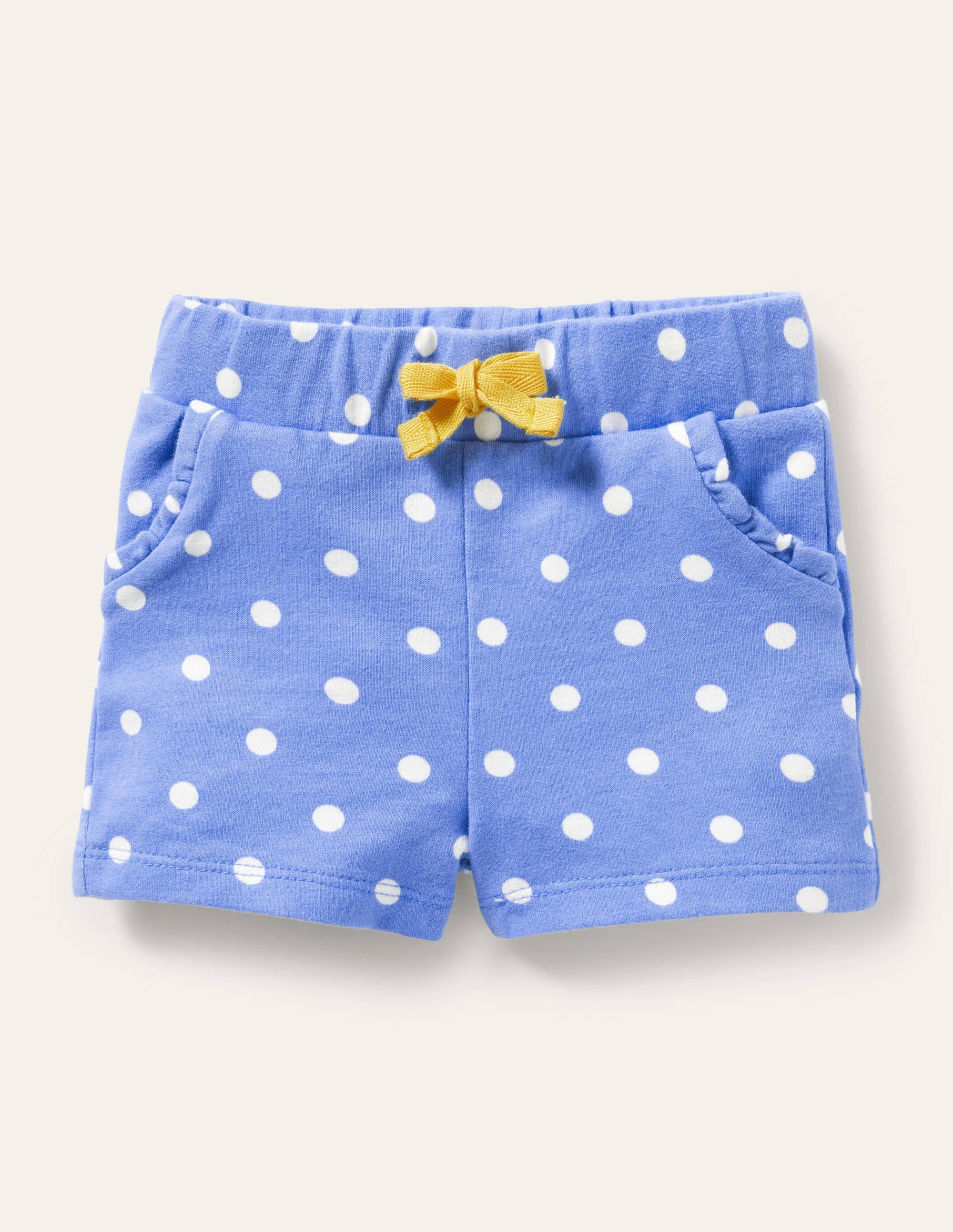 Jerseyshorts-Helles Glockenblumenblau, Pünktchen