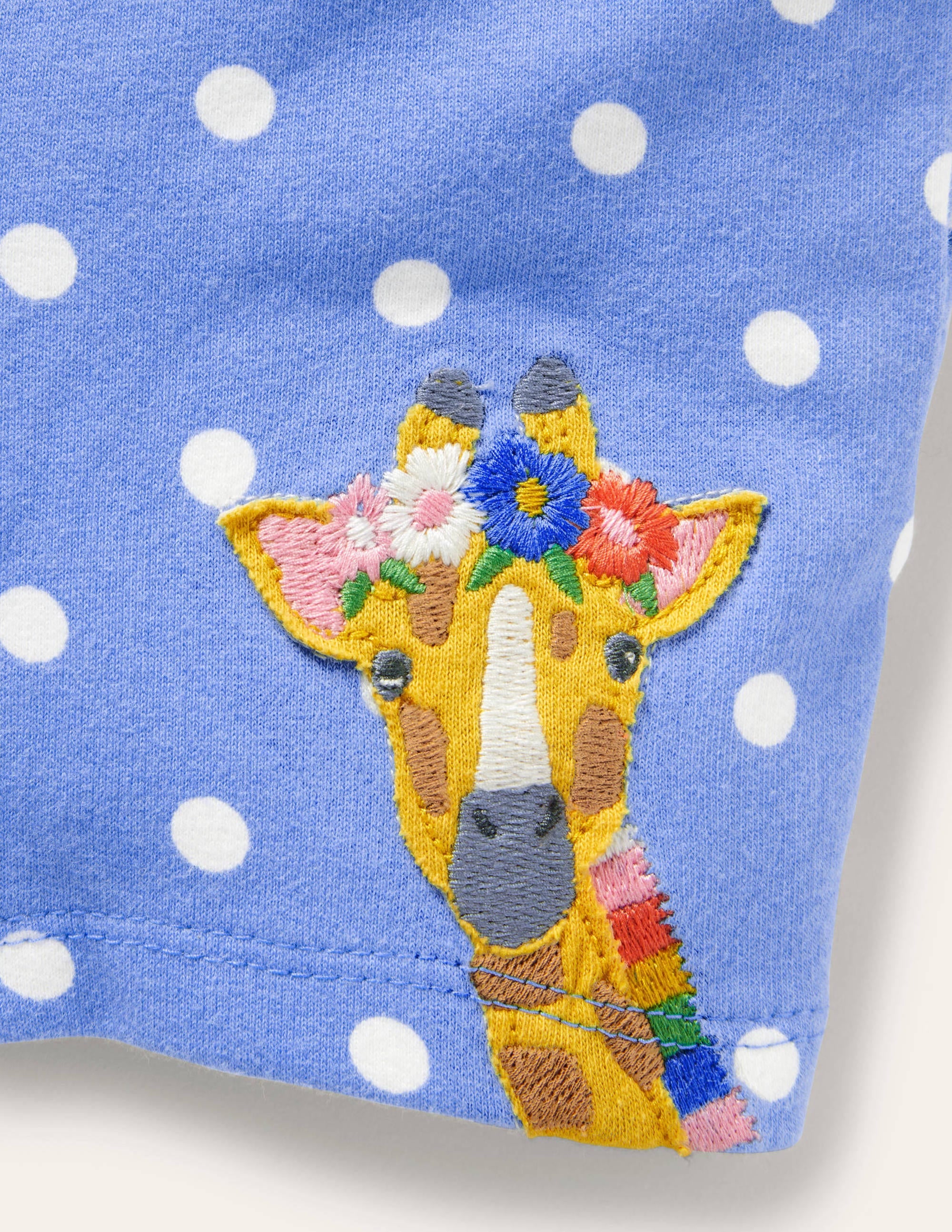 Jerseyshorts-Helles Glockenblumenblau, Pünktchen - Image 3