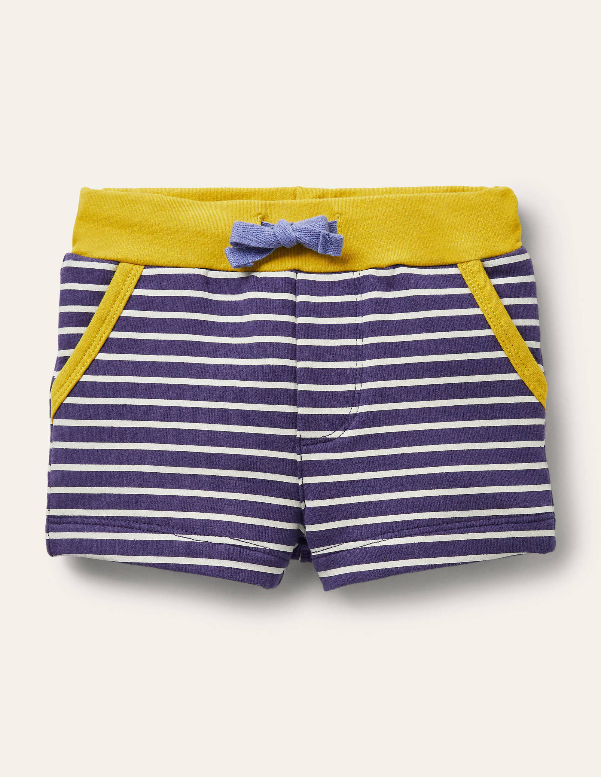 Jerseyshorts-Segelblau/Naturweiß